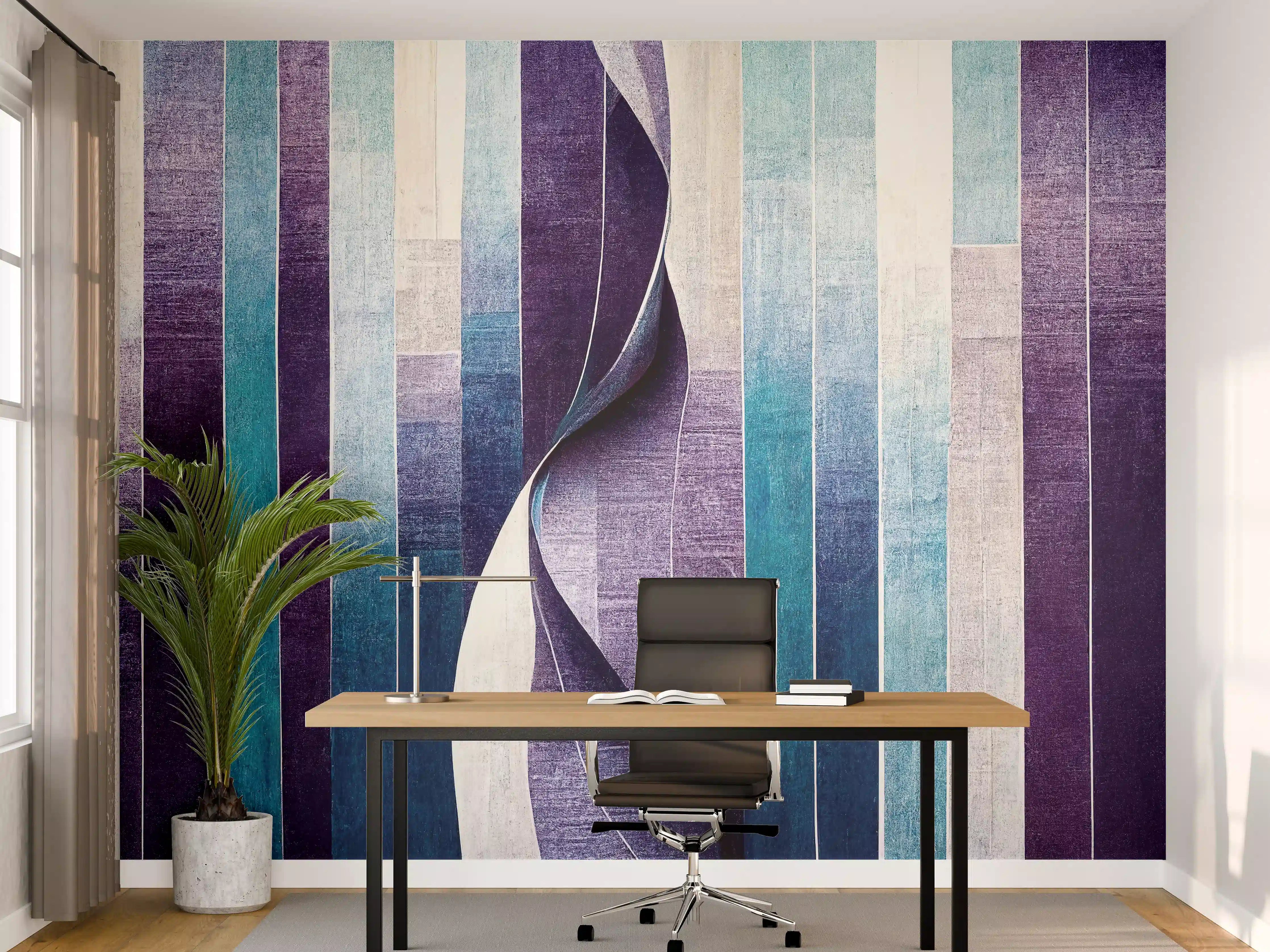 Büro Wandgestaltung - Abstrakte Organische Linien Wallpaper