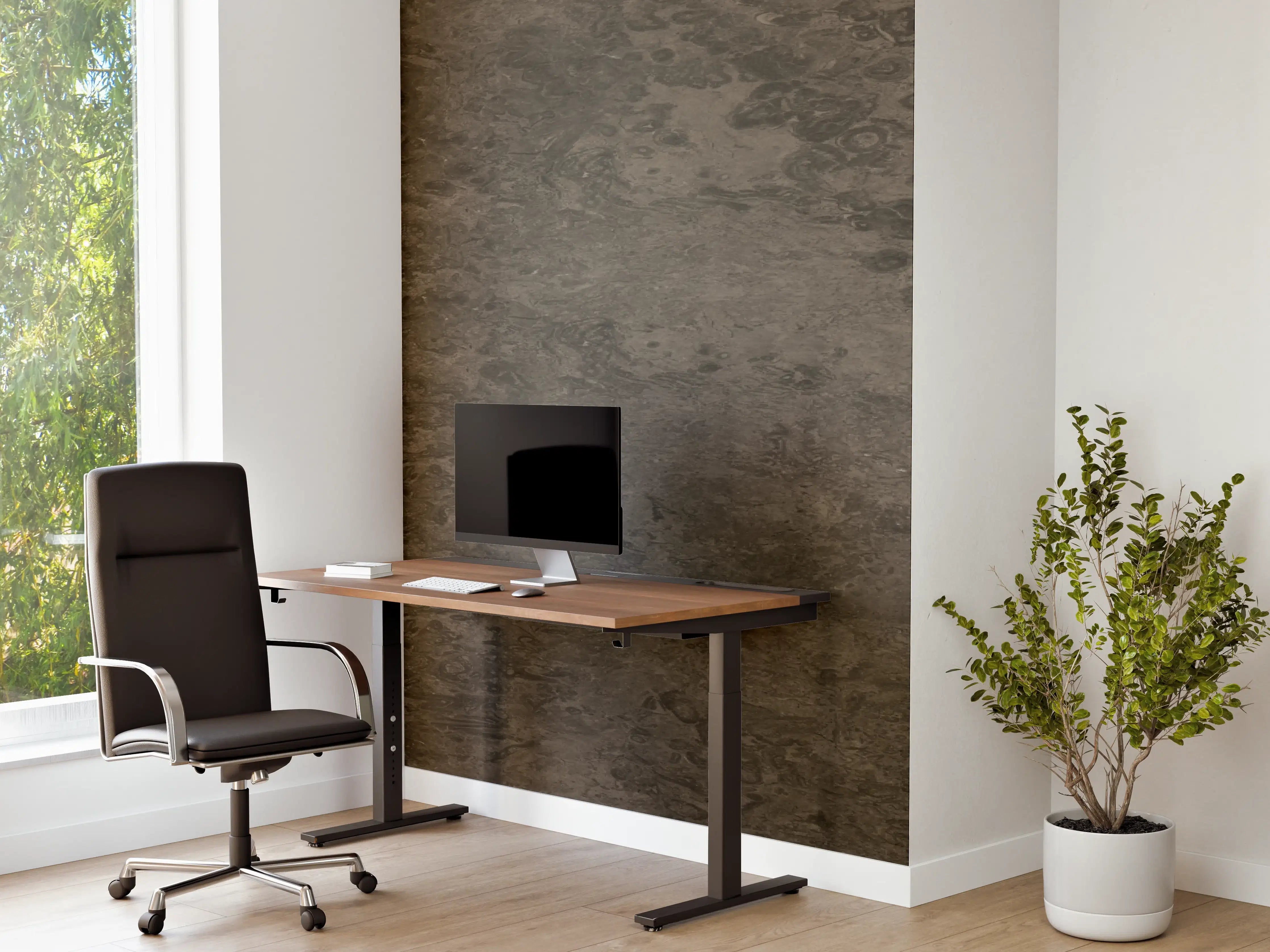 Büro Wandgestaltung - Abstrakte Schwarz-Braune Textur