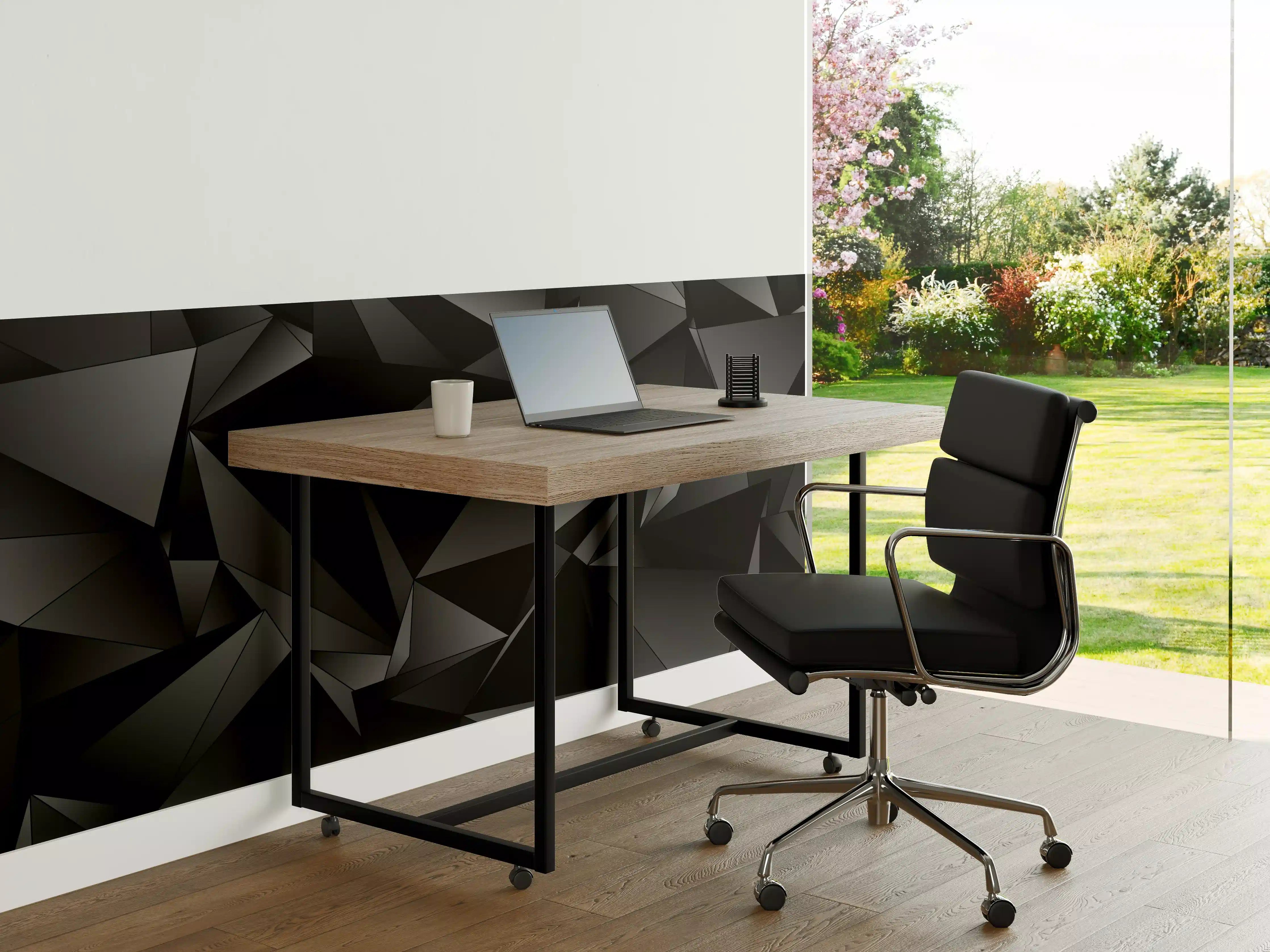 Büro Wandgestaltung - Abstrakte Schwarze 3D Dreiecke