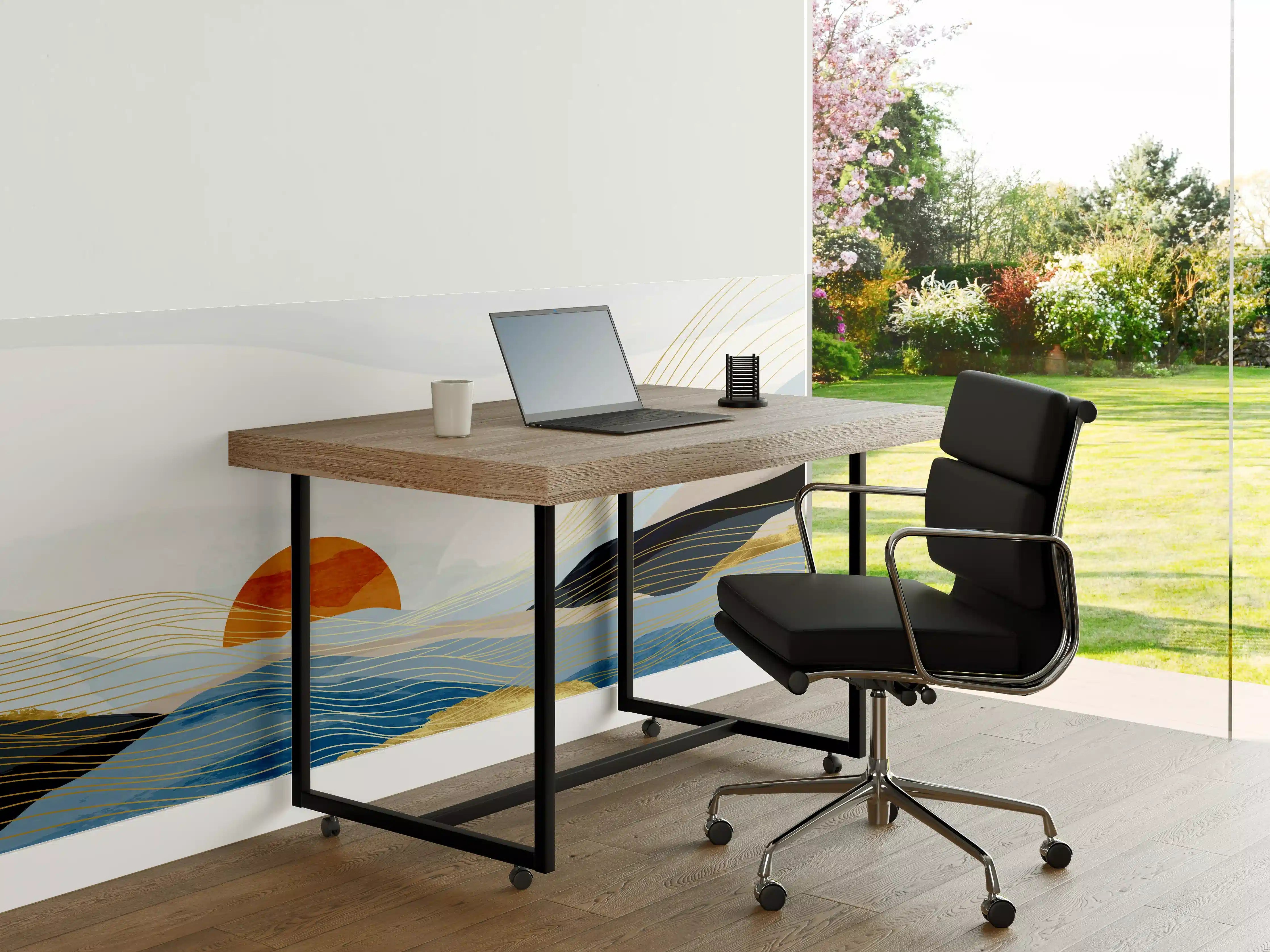 Büro Wandgestaltung - Abstrakte Sonnenlandschaft