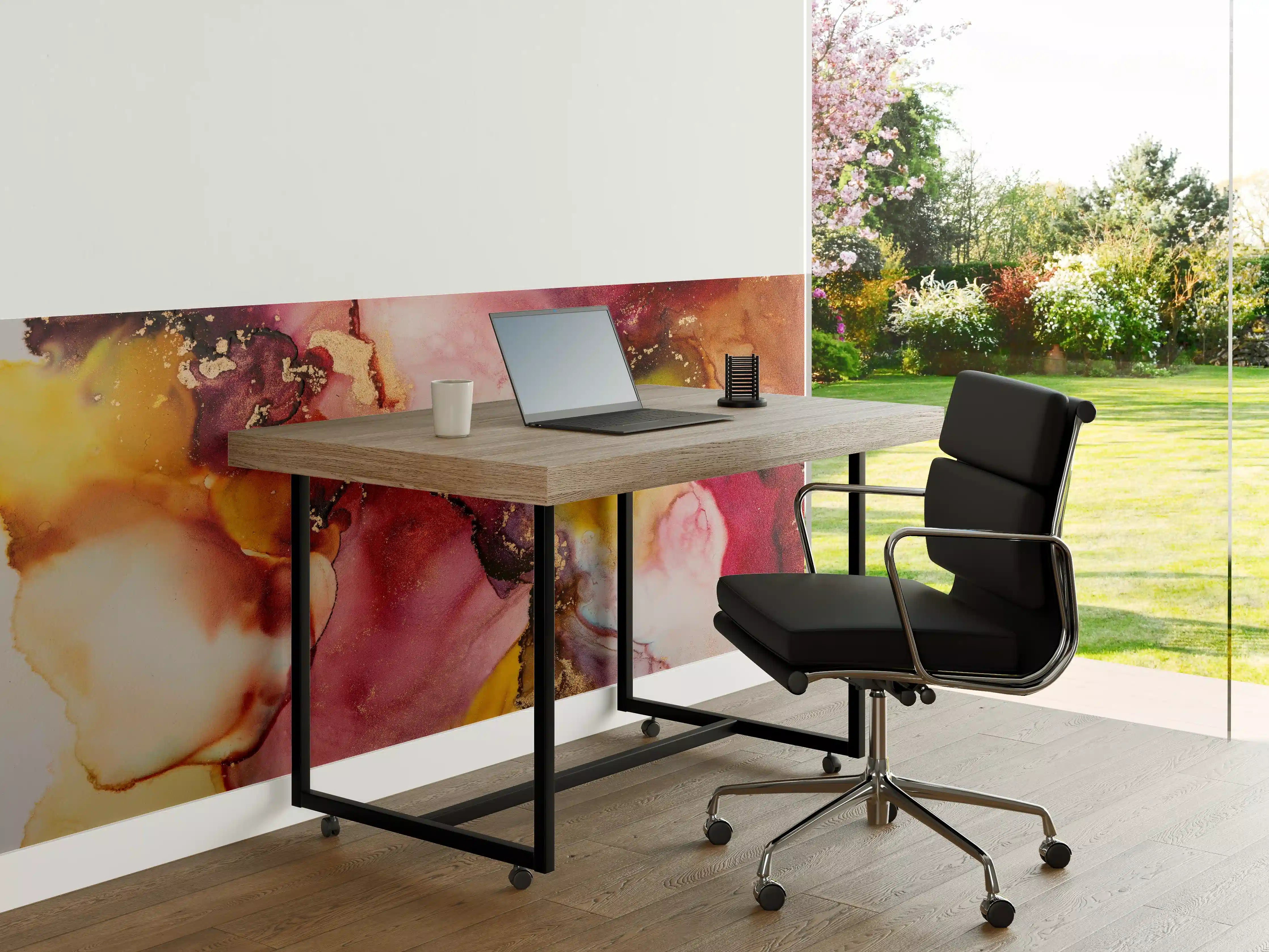 Büro Wandgestaltung - Abstrakte Tintentextur - Flüssigkunst
