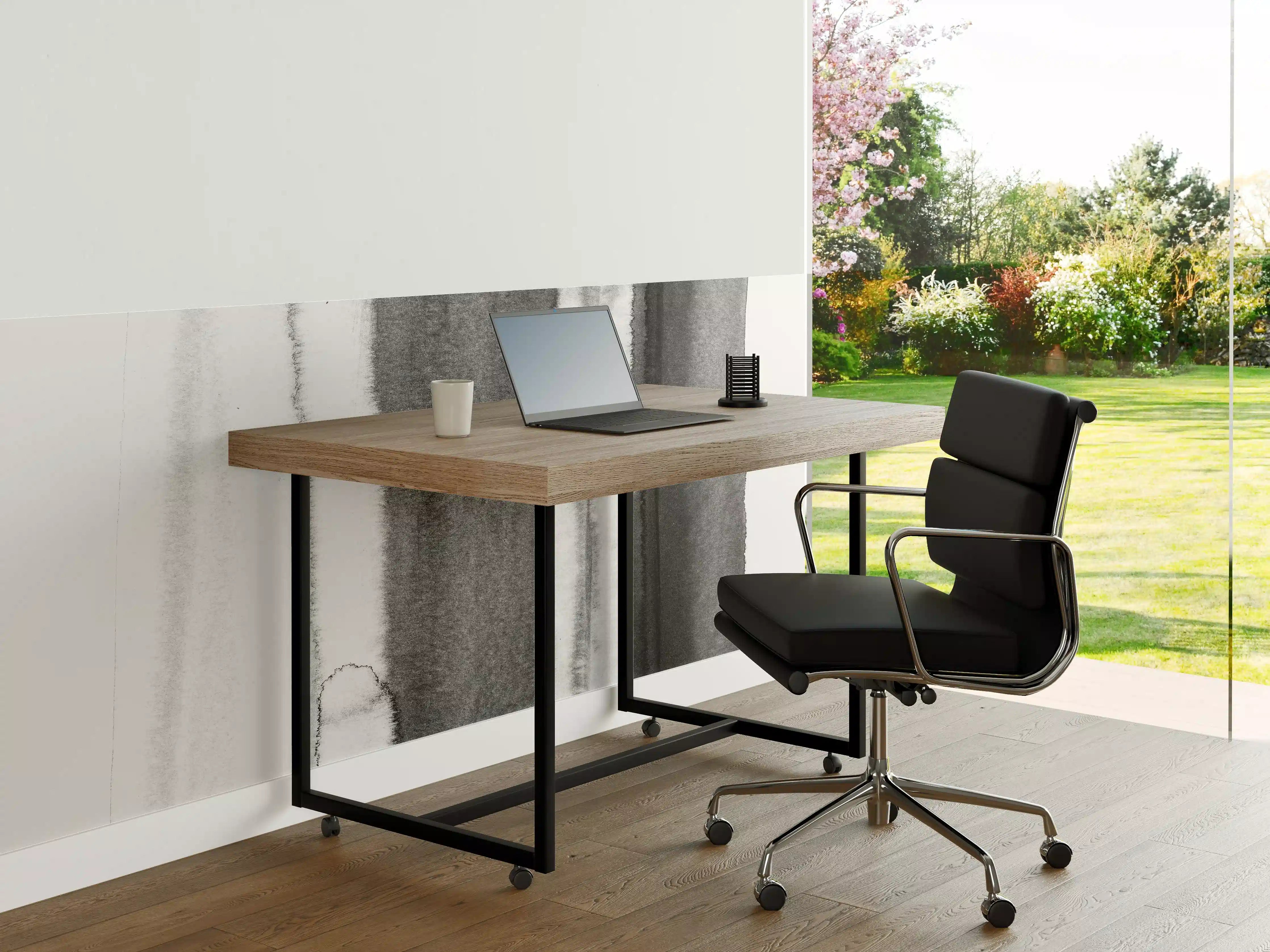 Büro Wandgestaltung - Abstrakte Weiß-Schwarz-Aquarelltextur
