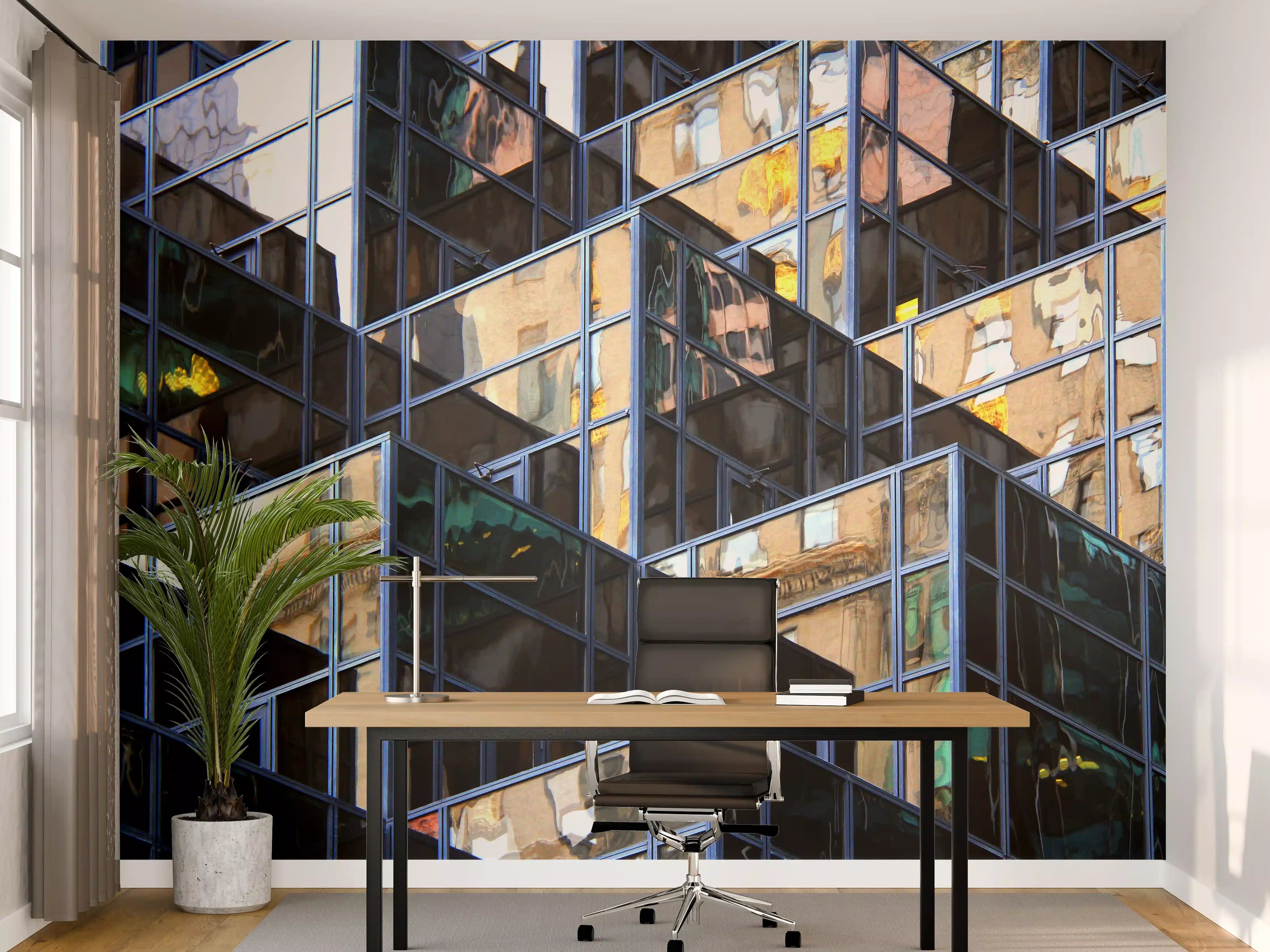 Büro Wandgestaltung - Abstrakte Würfel Darstellung