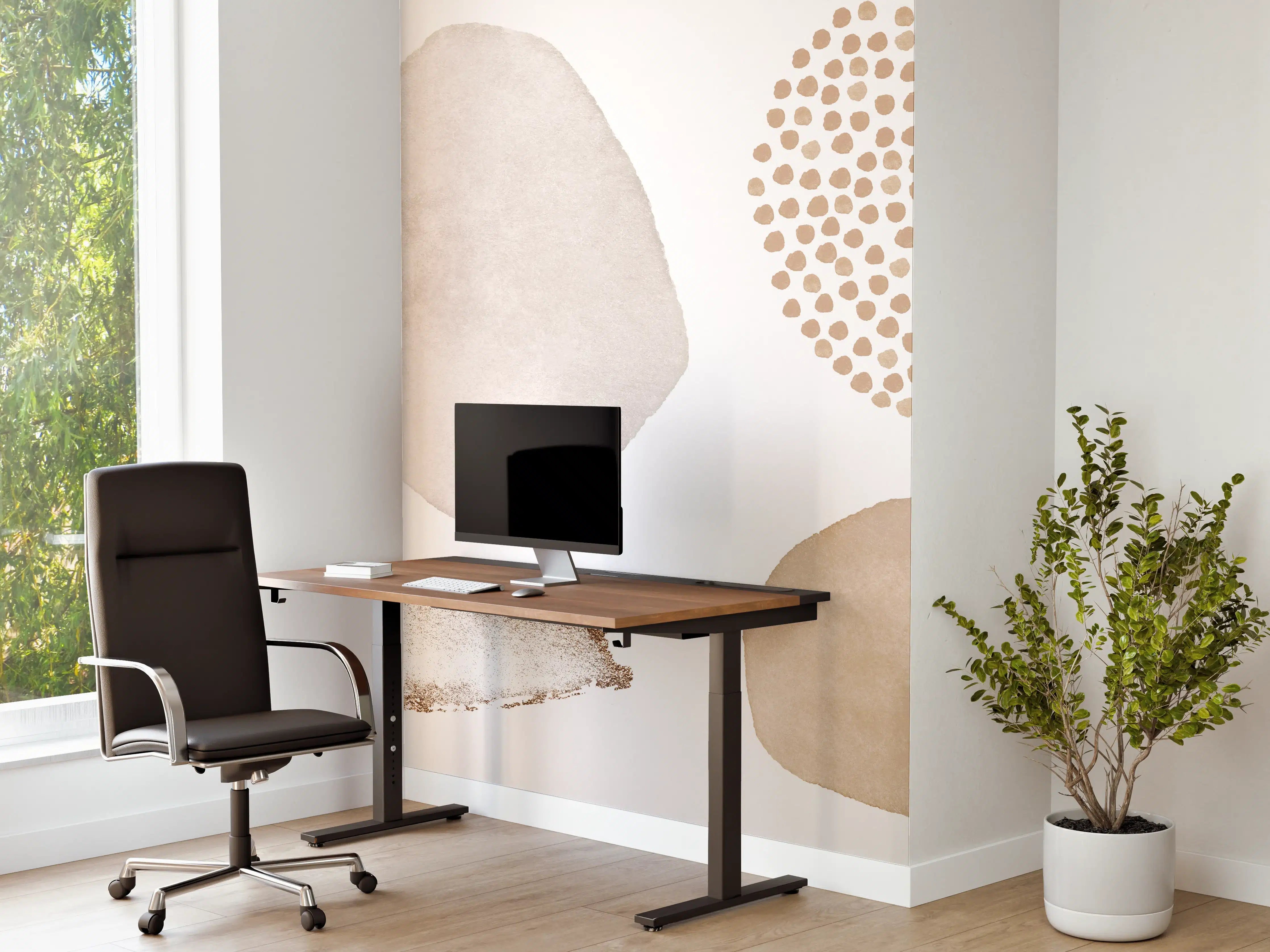 Büro Wandgestaltung - Abstrakte blush Elemente