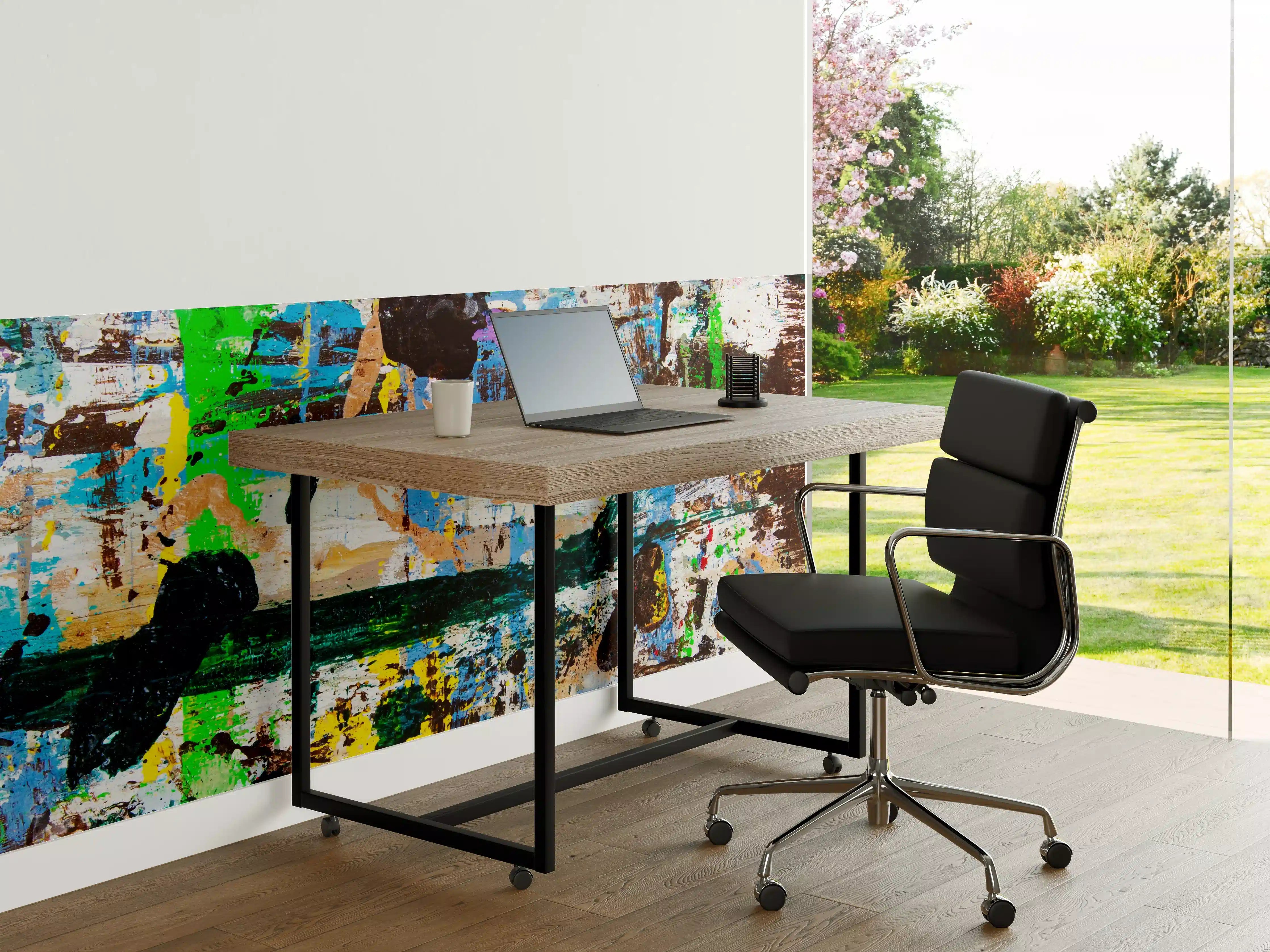 Büro Wandgestaltung - Abstrakte bunte Farbmischung