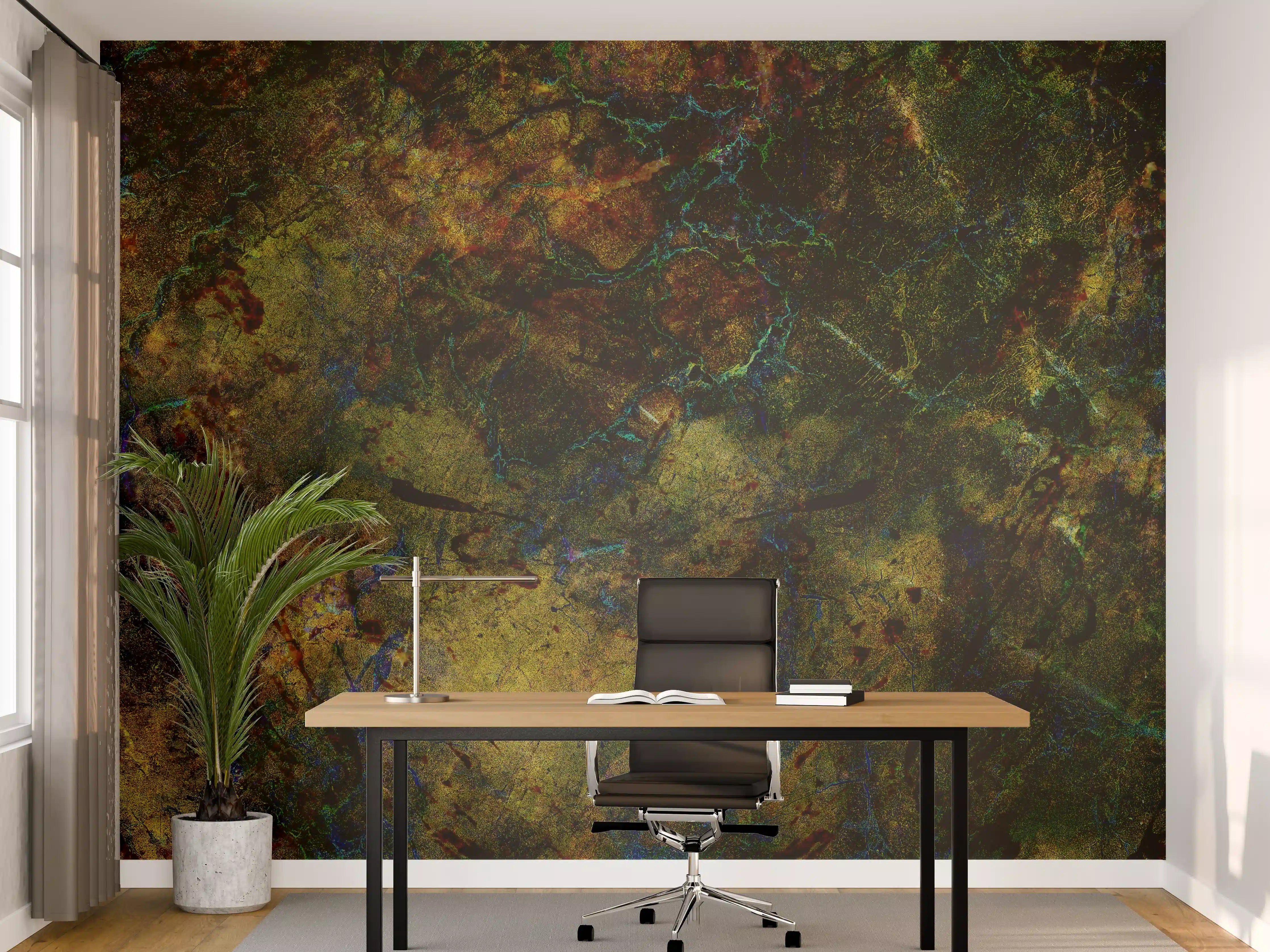 Büro Wandgestaltung - Abstrakte dunkle marmorartige Texturen