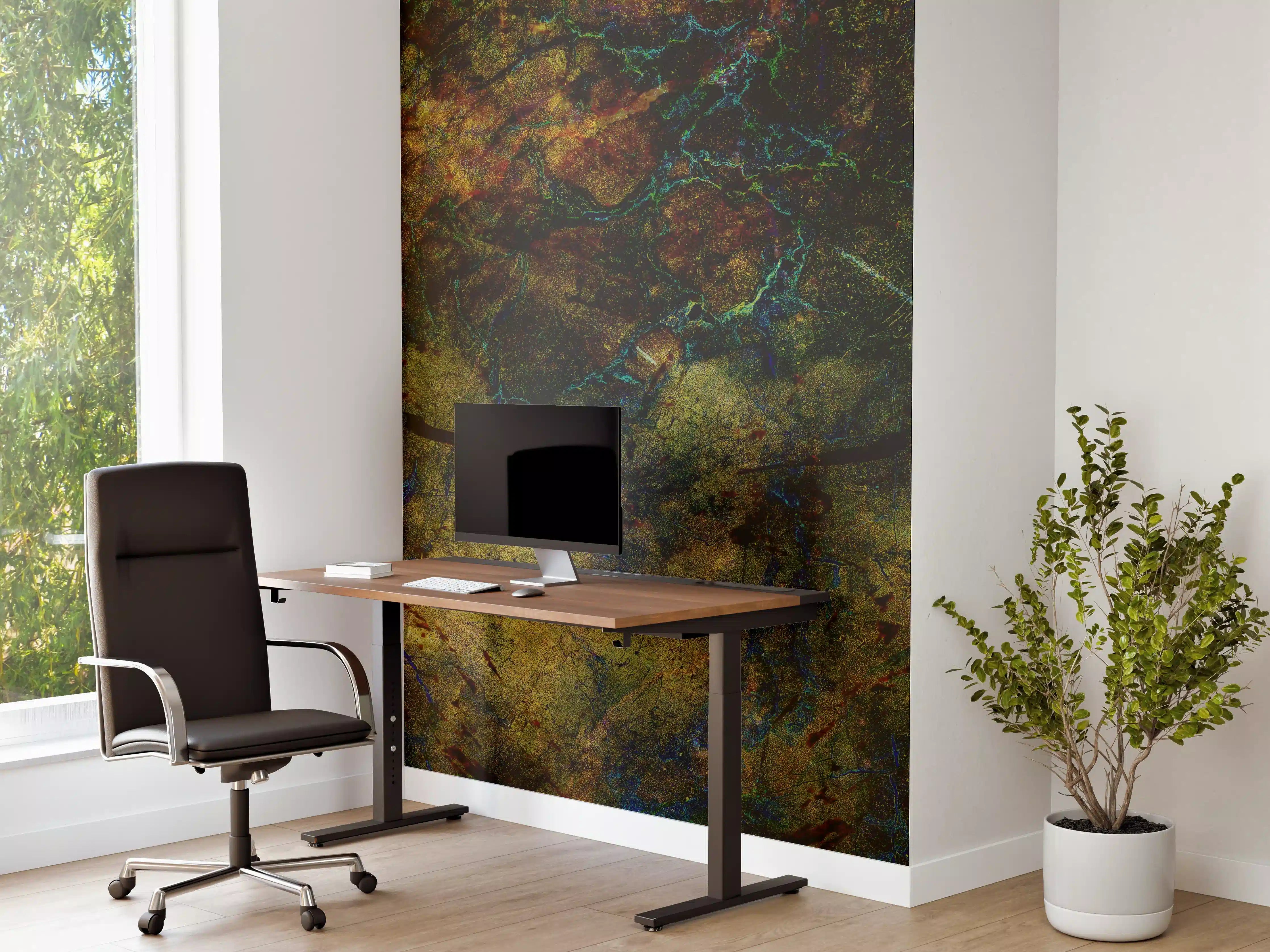 Büro Wandgestaltung - Abstrakte dunkle marmorartige Texturen
