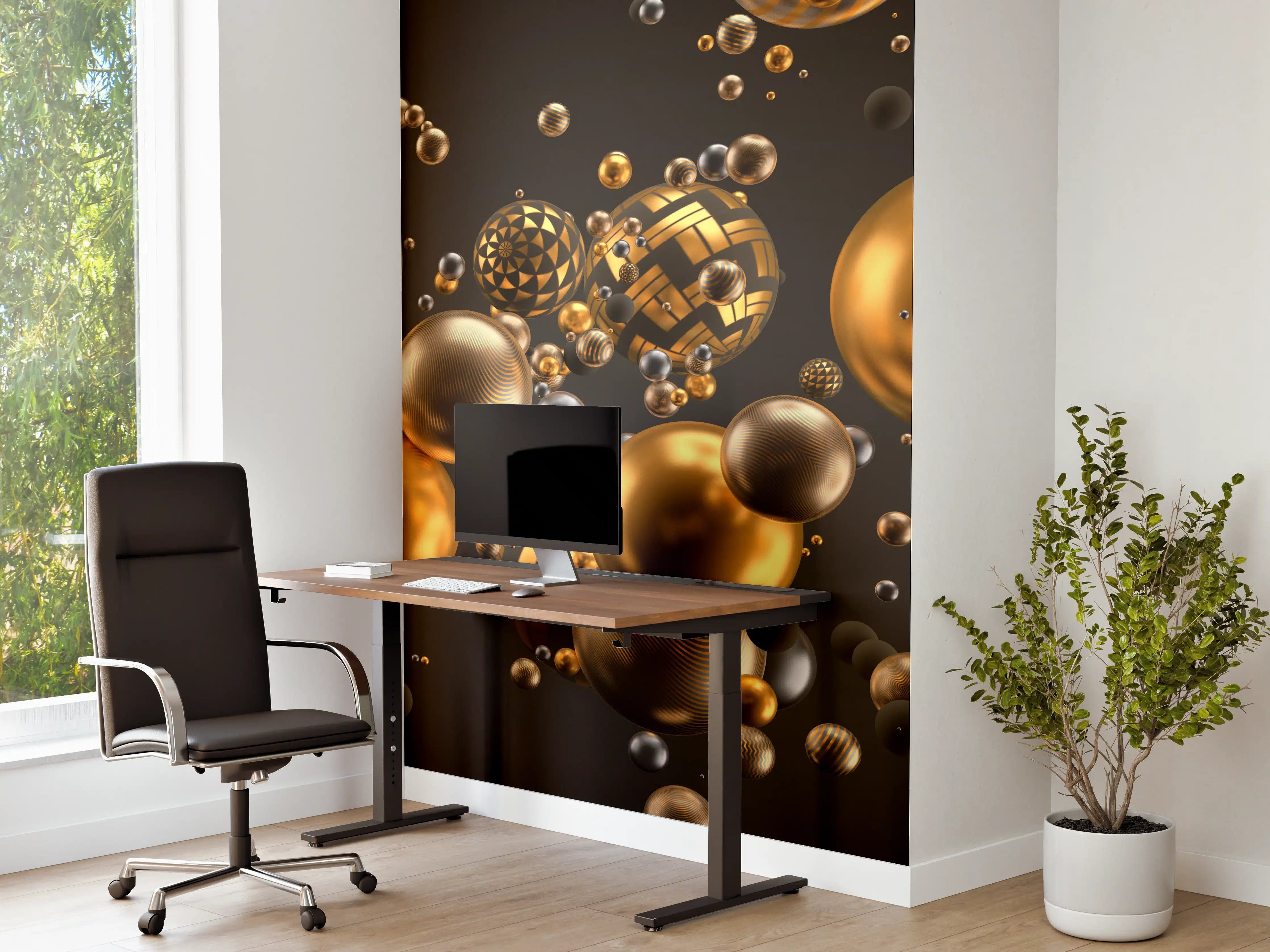 Büro Wandgestaltung - Abstrakter Hintergrund mit Bällen