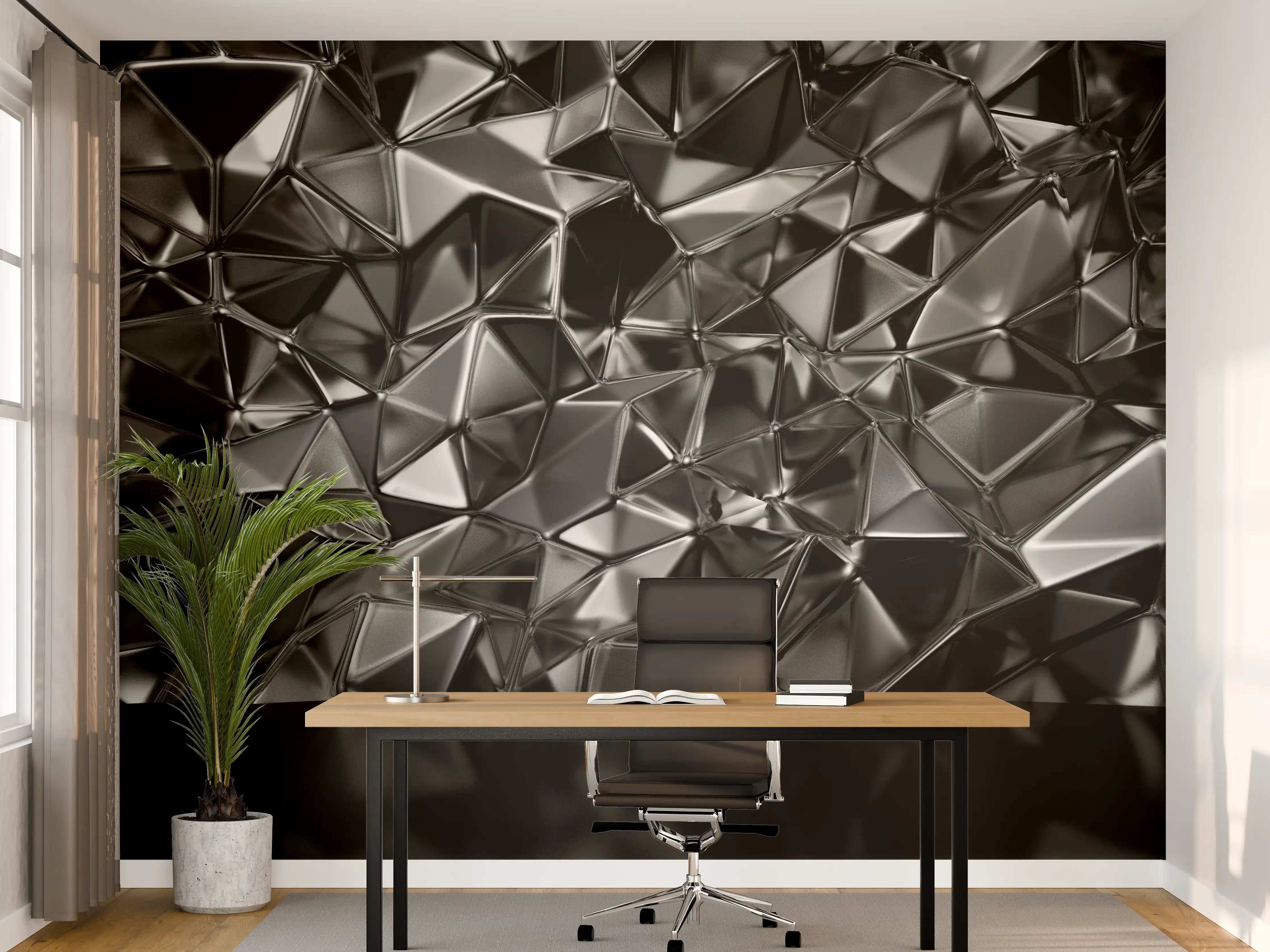 Büro Wandgestaltung - Abstrakter Kristall Hintergrund