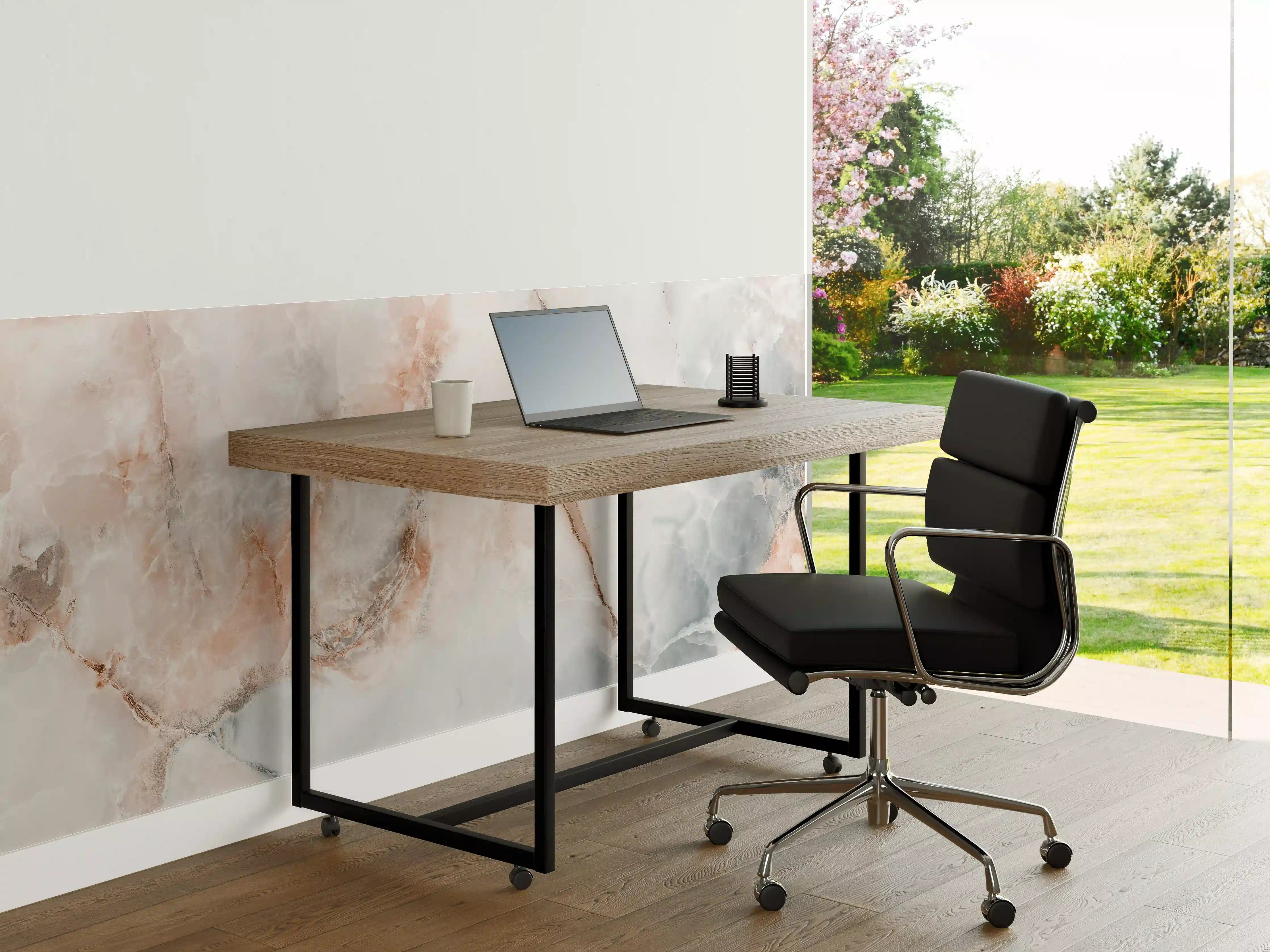 Büro Wandgestaltung - Abstrakter Marmor mit Rot-Grauen Naturfarben