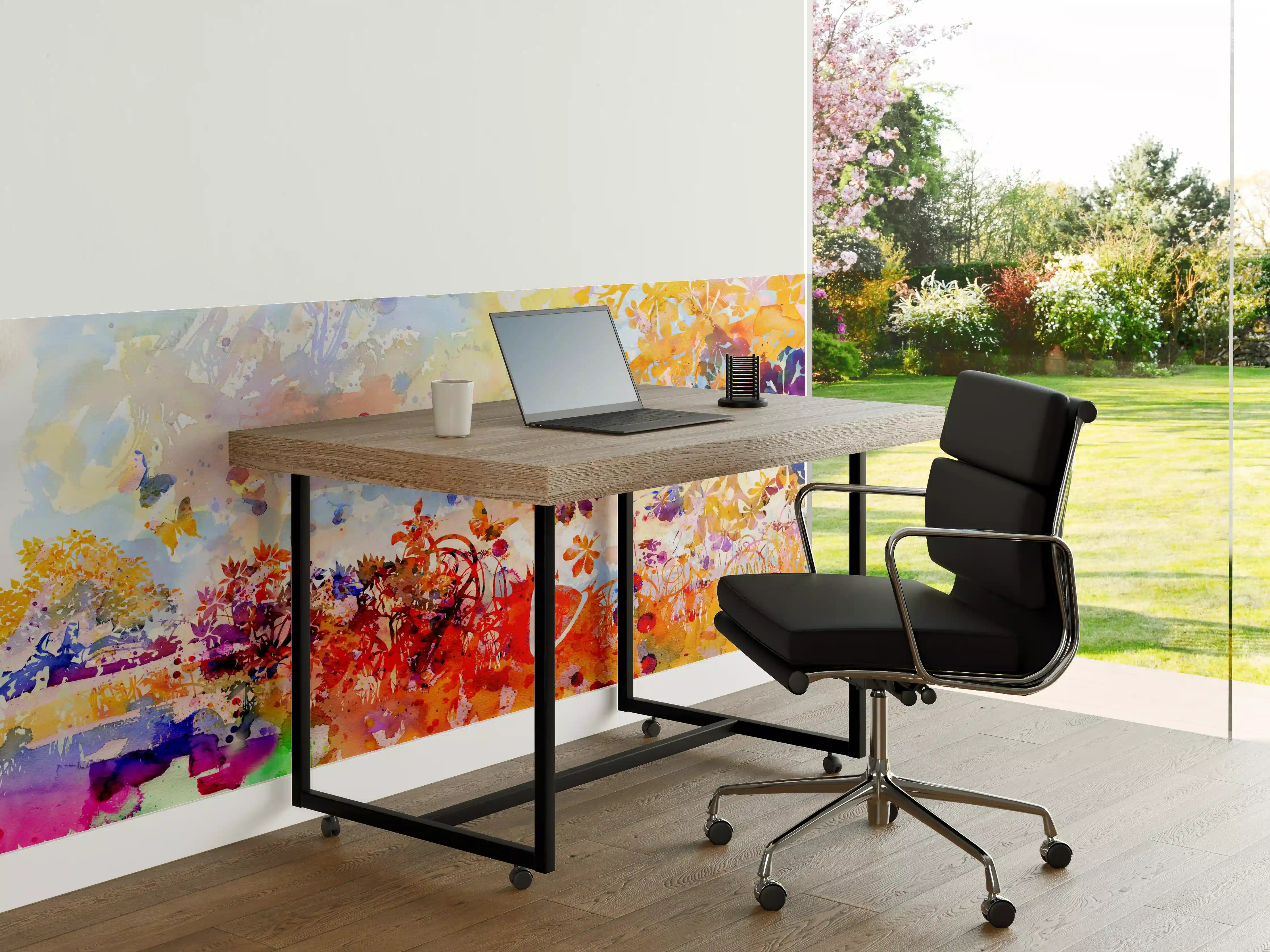 Büro Wandgestaltung - Abstraktes Aquarell eines Herbstwaldes