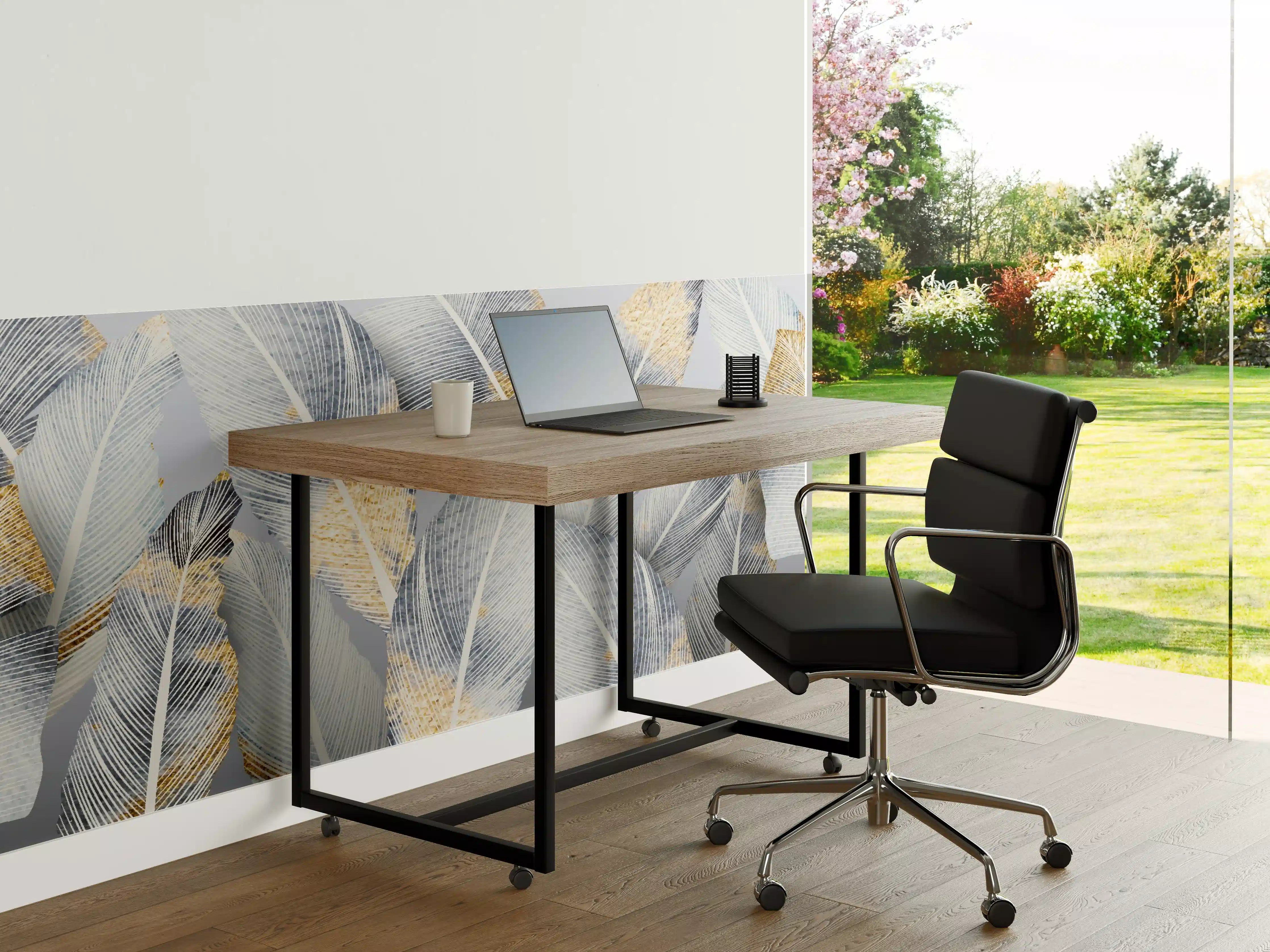 Büro Wandgestaltung - Abstraktes Blattgold-Design