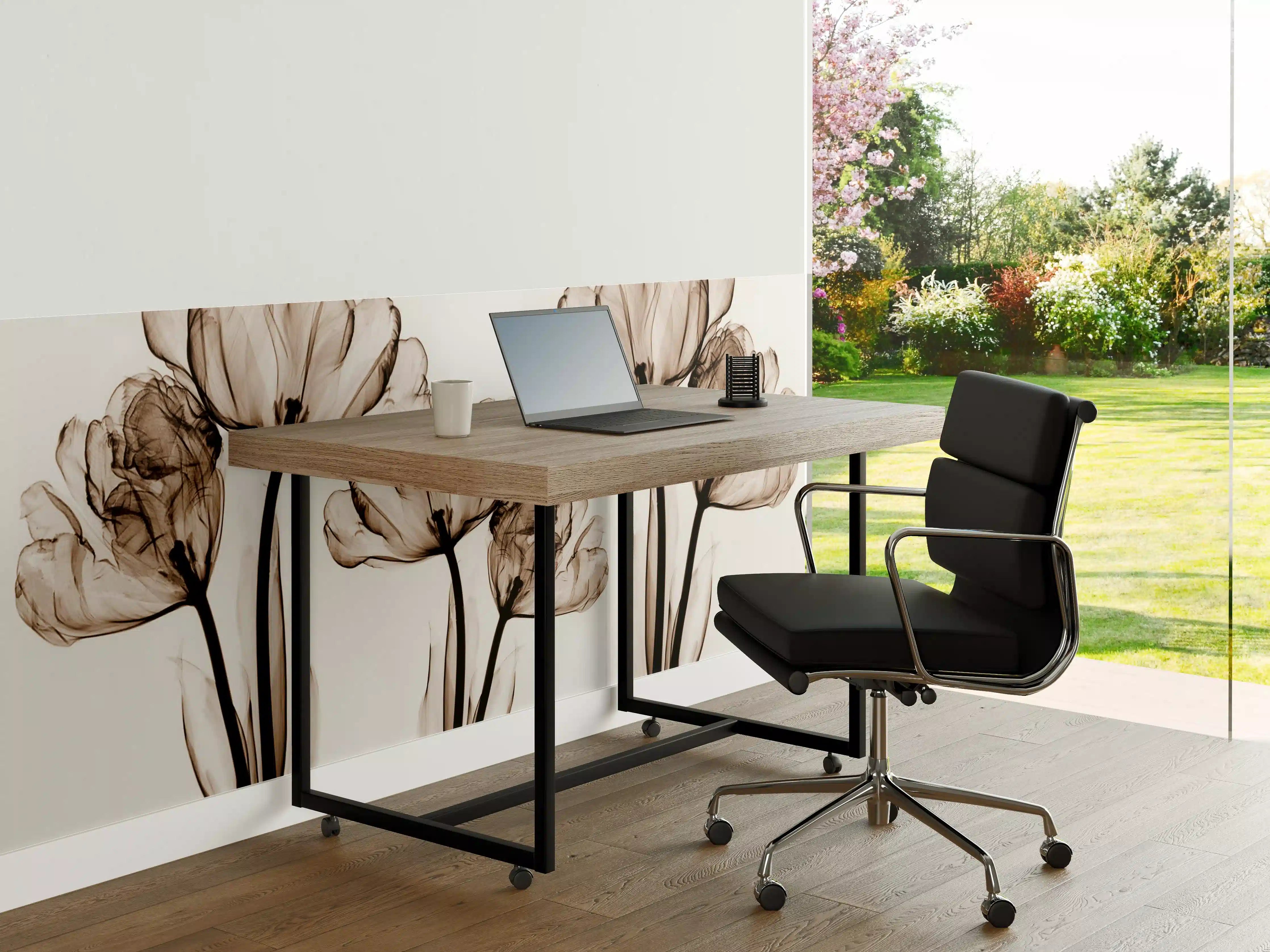 Büro Wandgestaltung - Abstraktes Blumendesign
