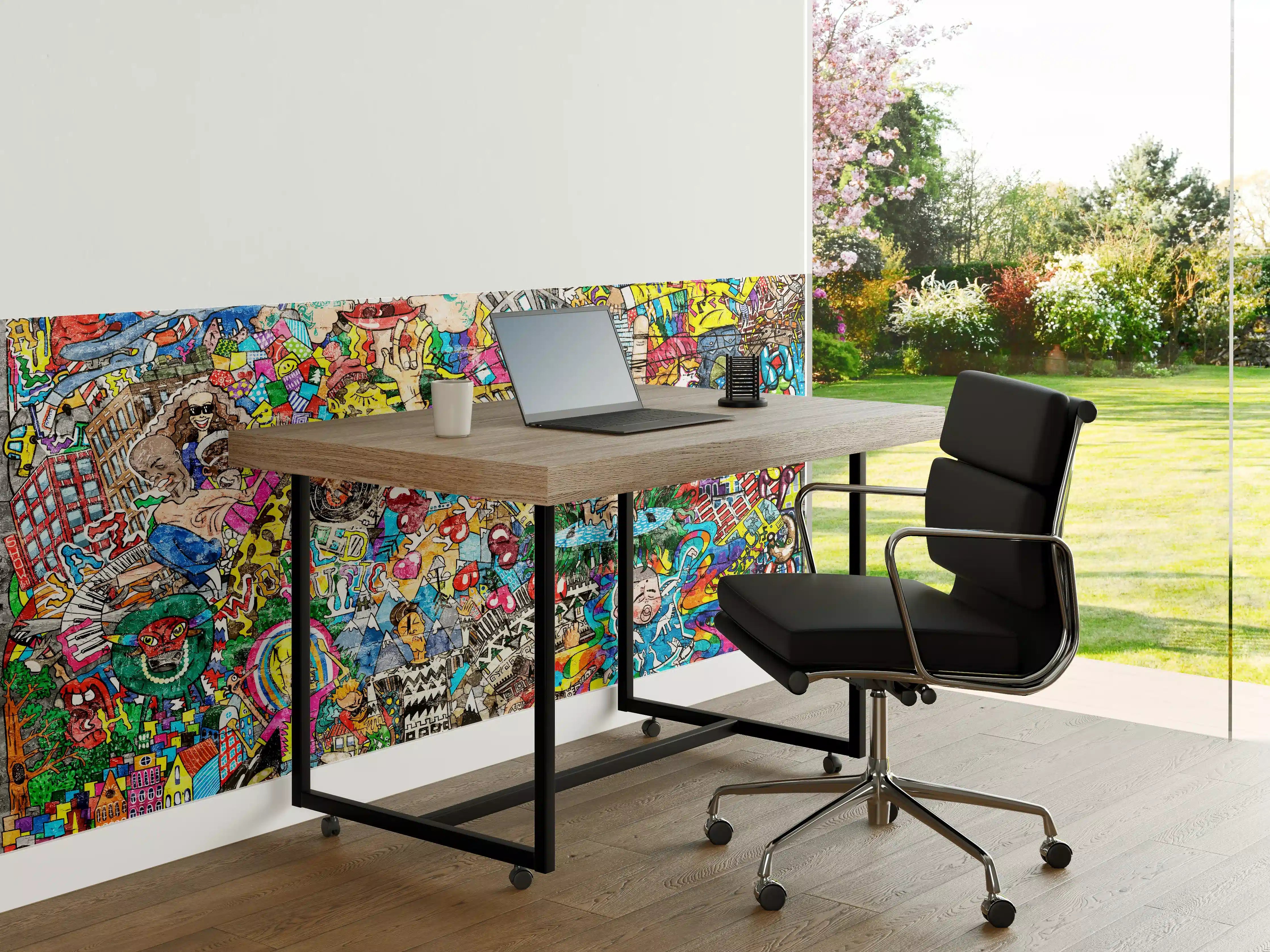 Büro Wandgestaltung - Abstraktes Grafitti-Muster
