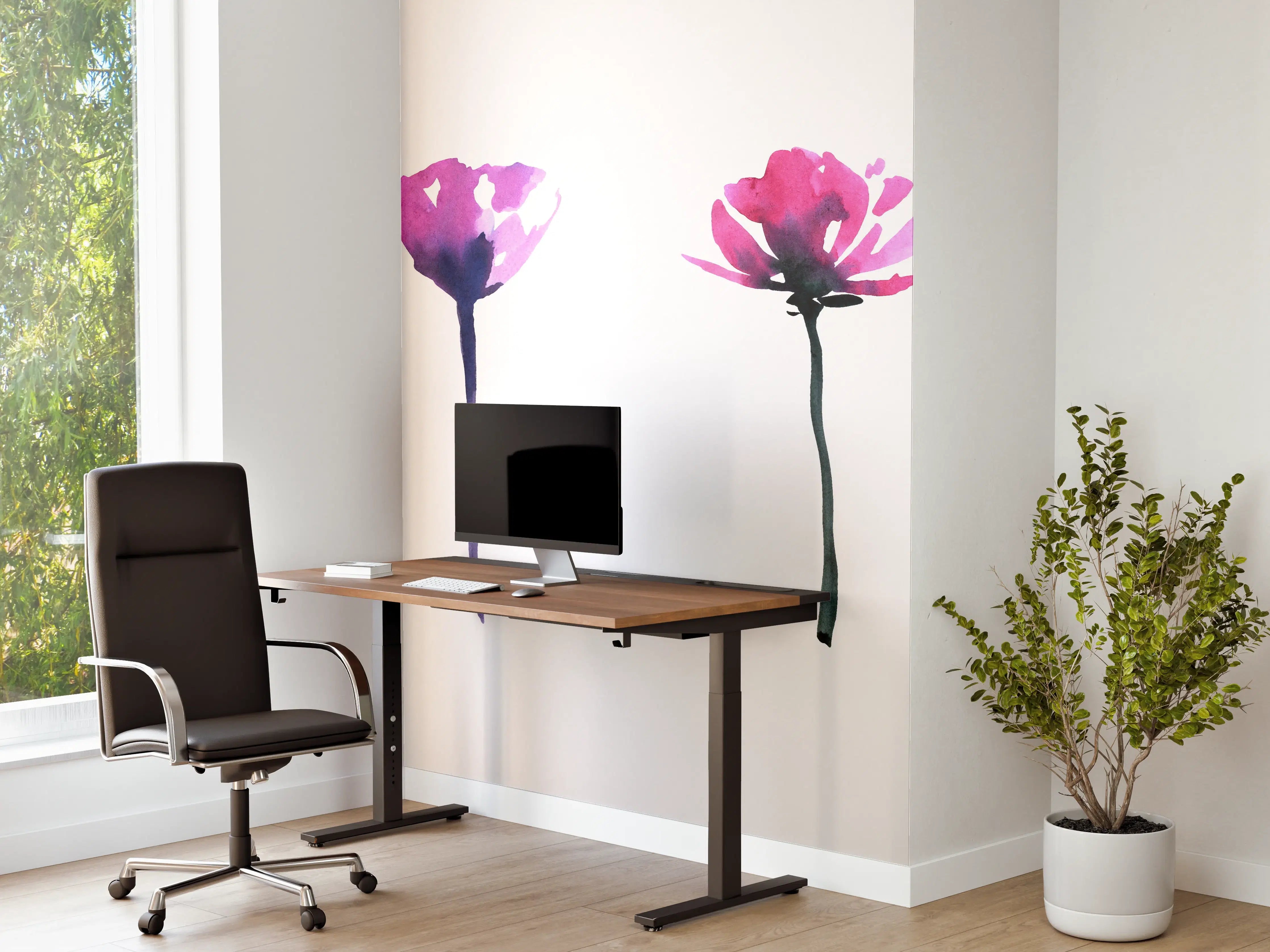 Büro Wandgestaltung - Abstraktes modernes Blumenset