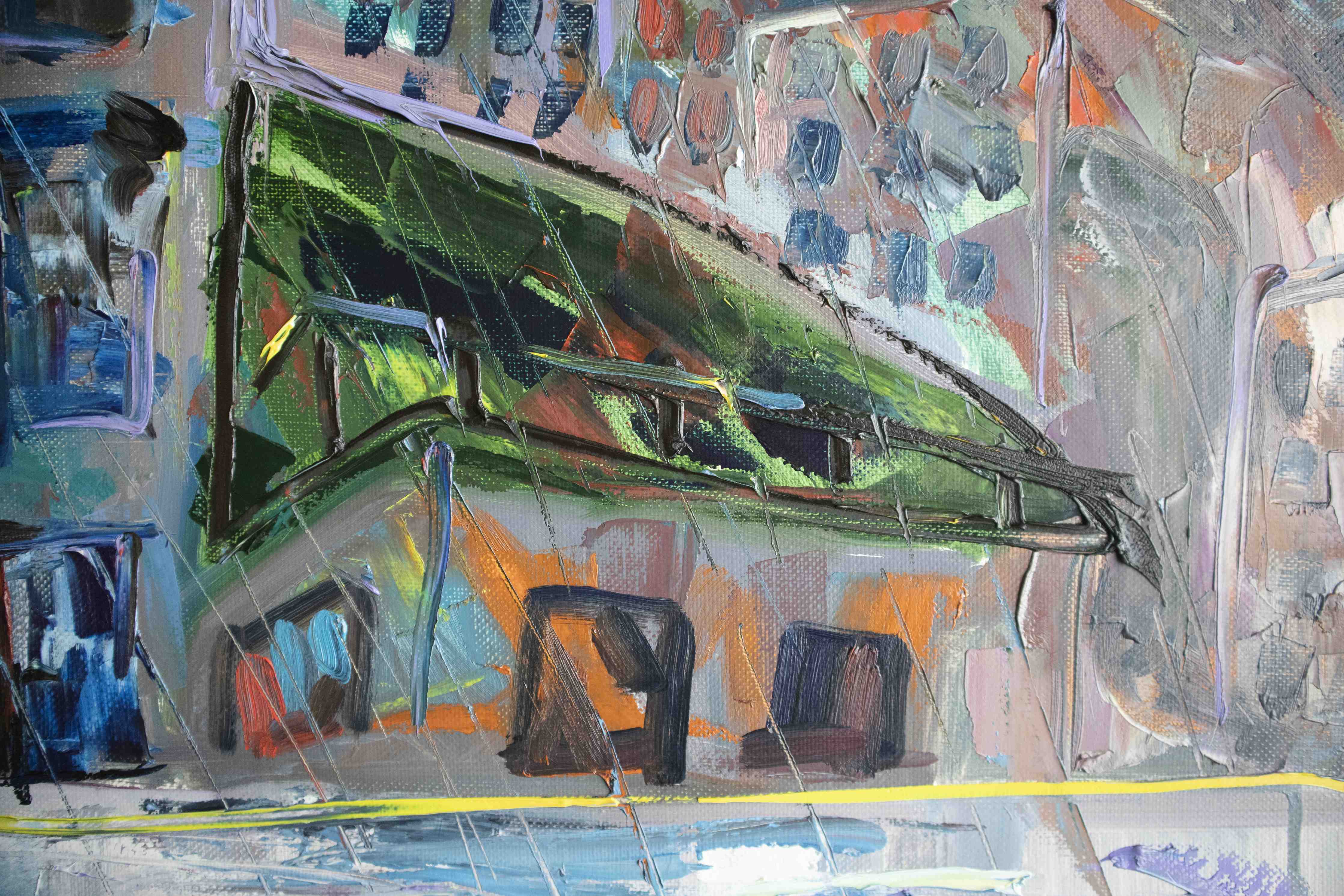 Büro Wandgestaltung-Acryl Farben Kunst - Gebäude