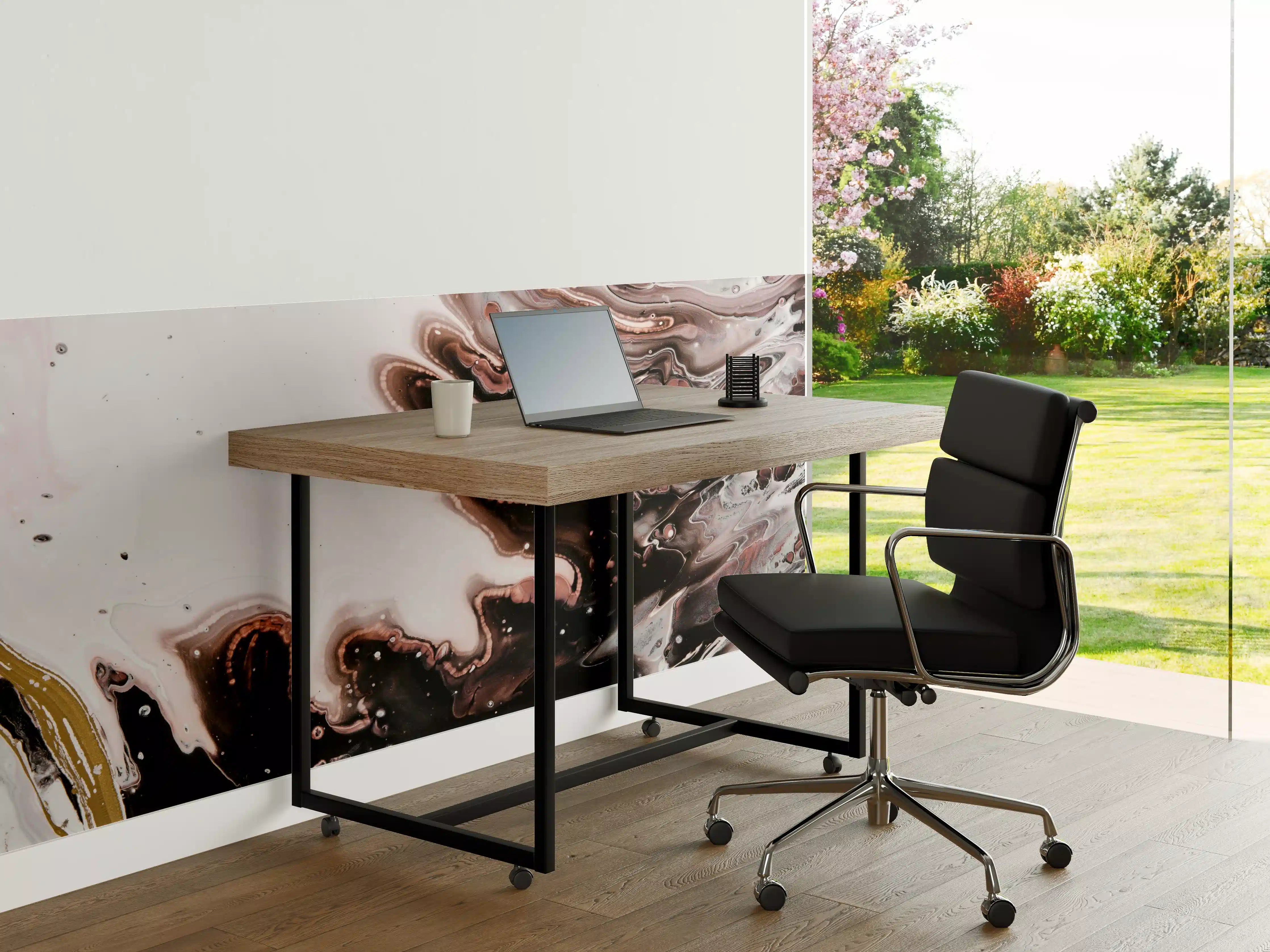 Büro Wandgestaltung - Acryl Flüssigkunst - Dunkle Farben