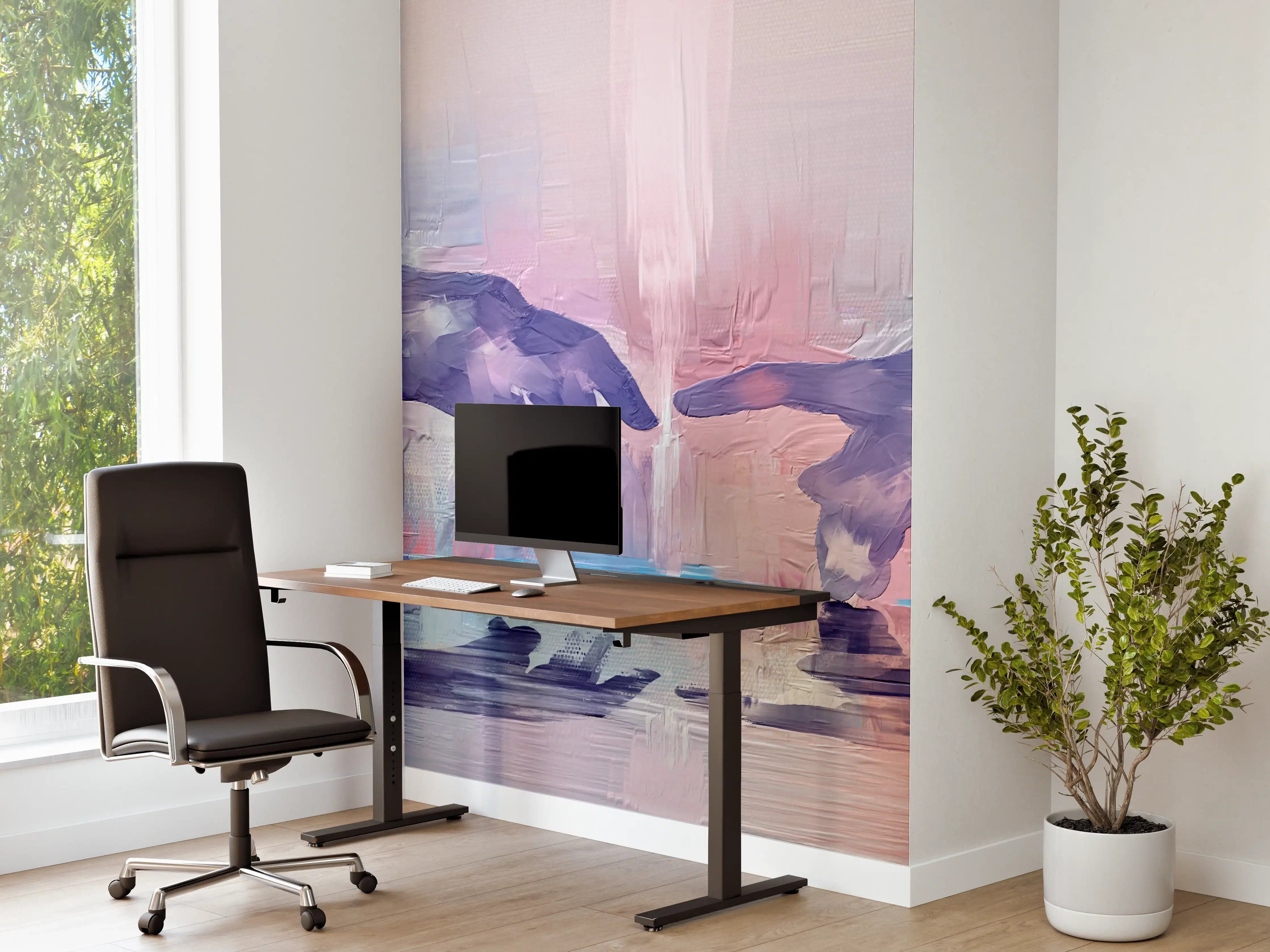 Büro Wandgestaltung - Acryl Malerei - Zwei Hände