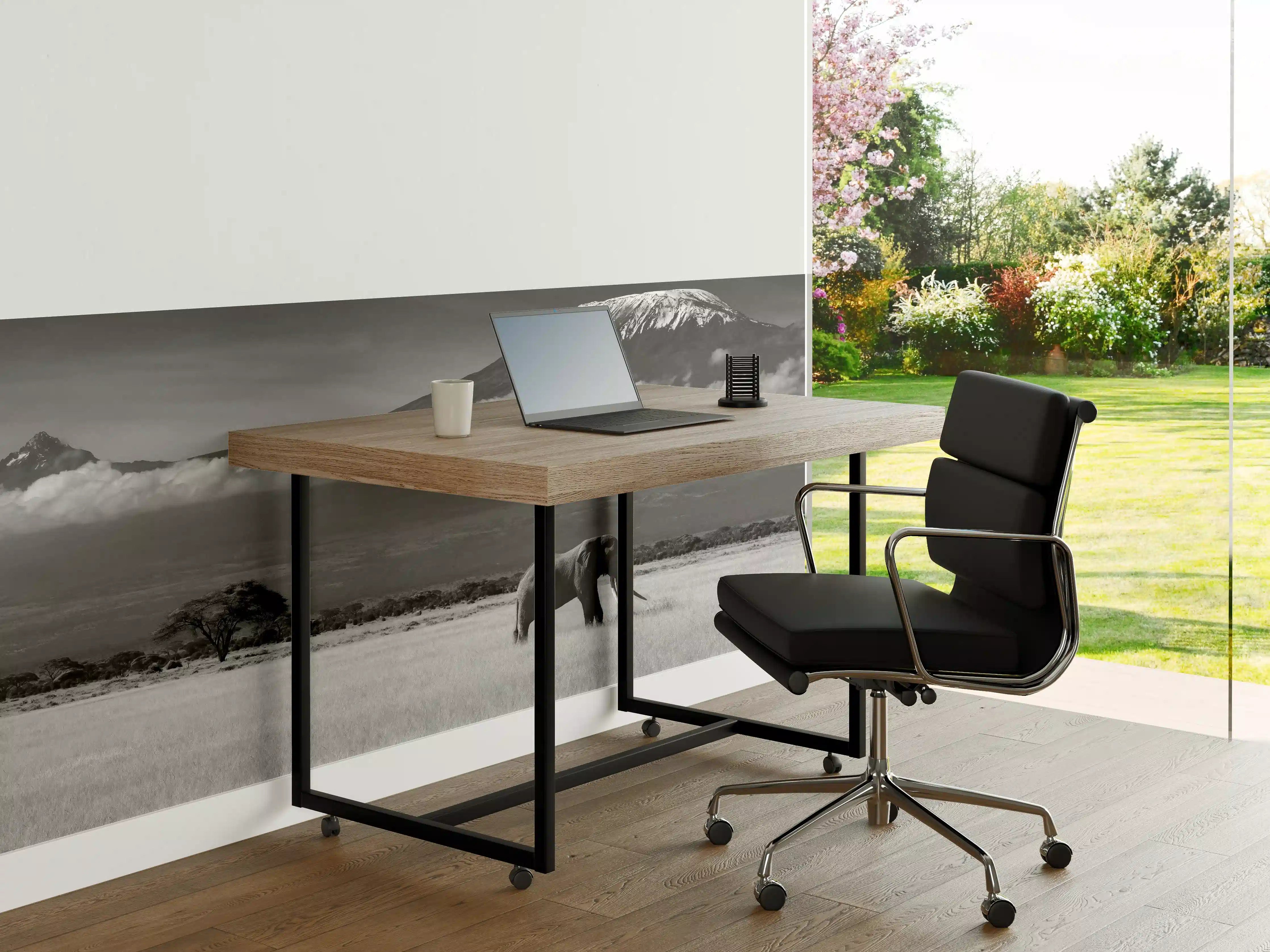Büro Wandgestaltung - Afrikanische Landschaft - Schwarz-weiß