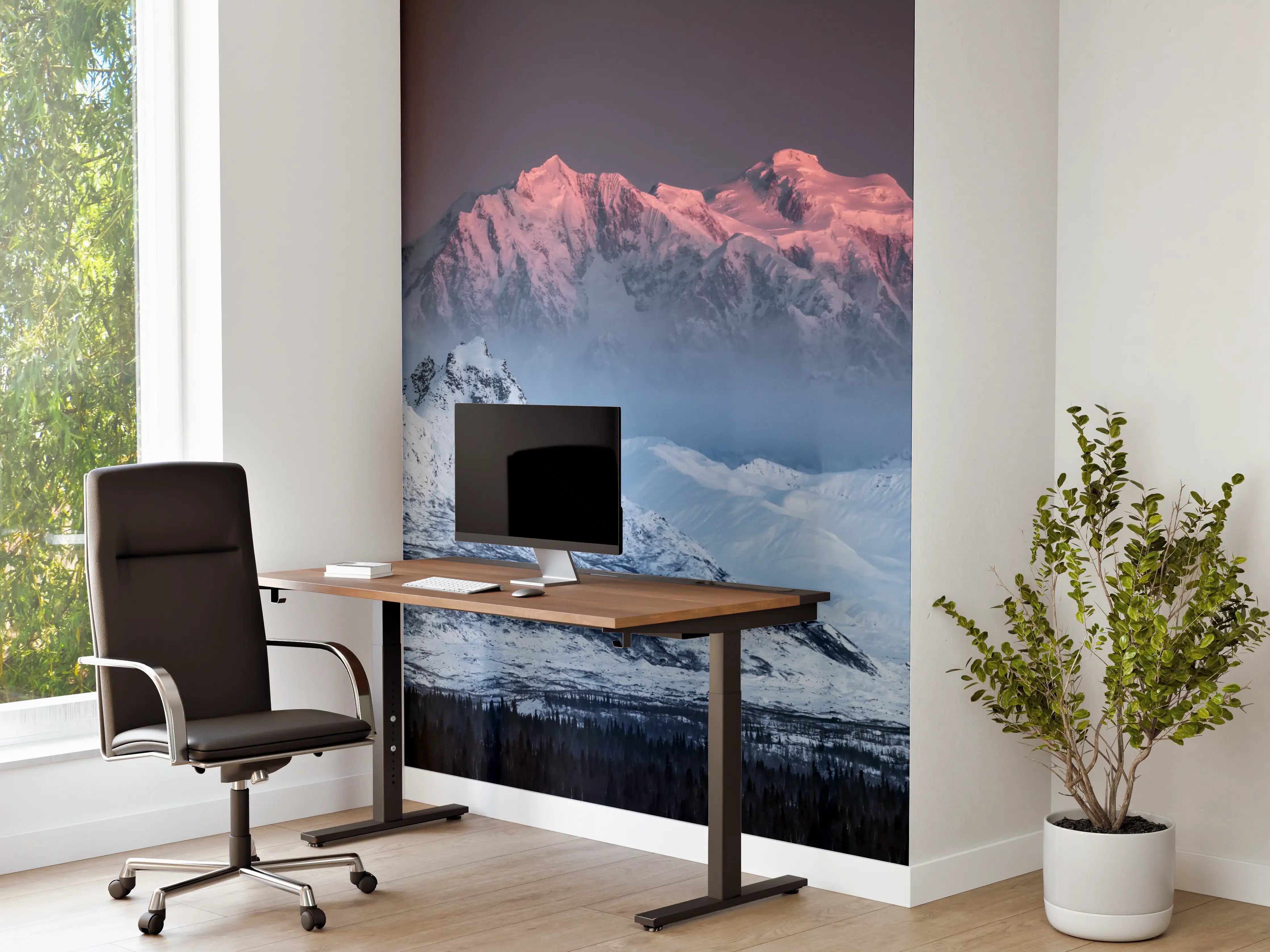 Büro Wandgestaltung - Alaska Winterberge Panorama