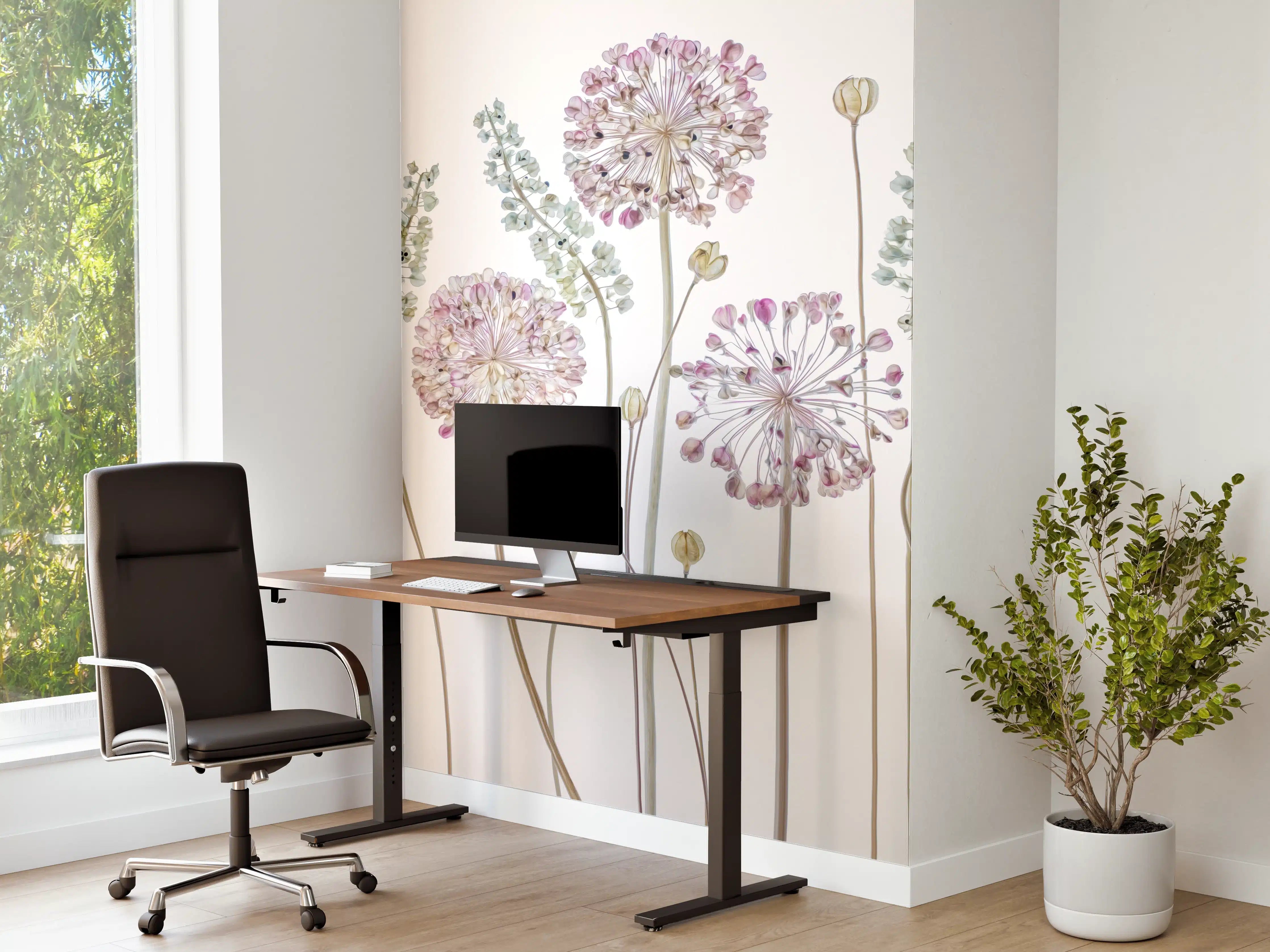 Büro Wandgestaltung - Allium Pflanzen - Floral