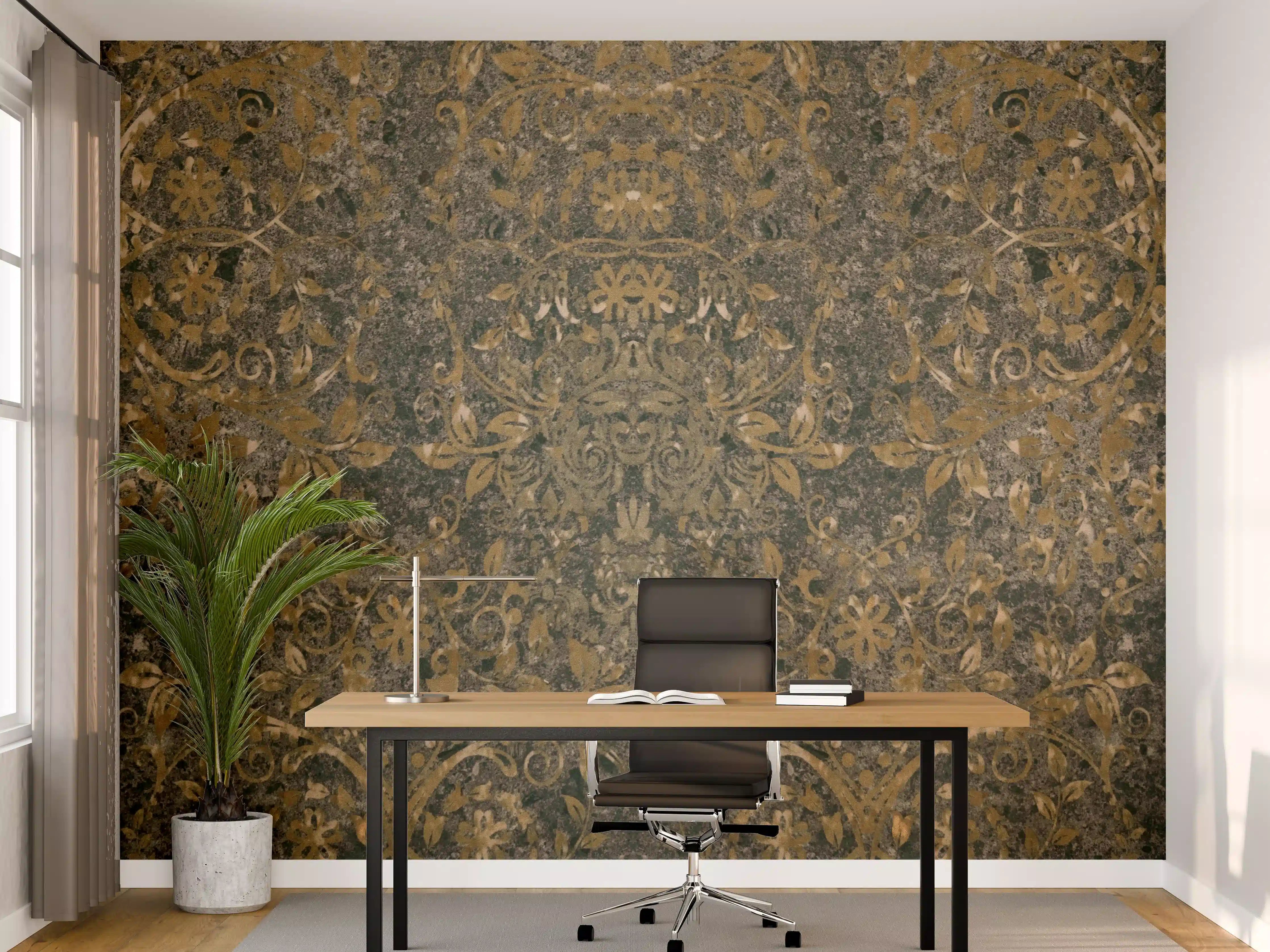 Büro Wandgestaltung - Alt schwarze anthrazit Fliesenmuster