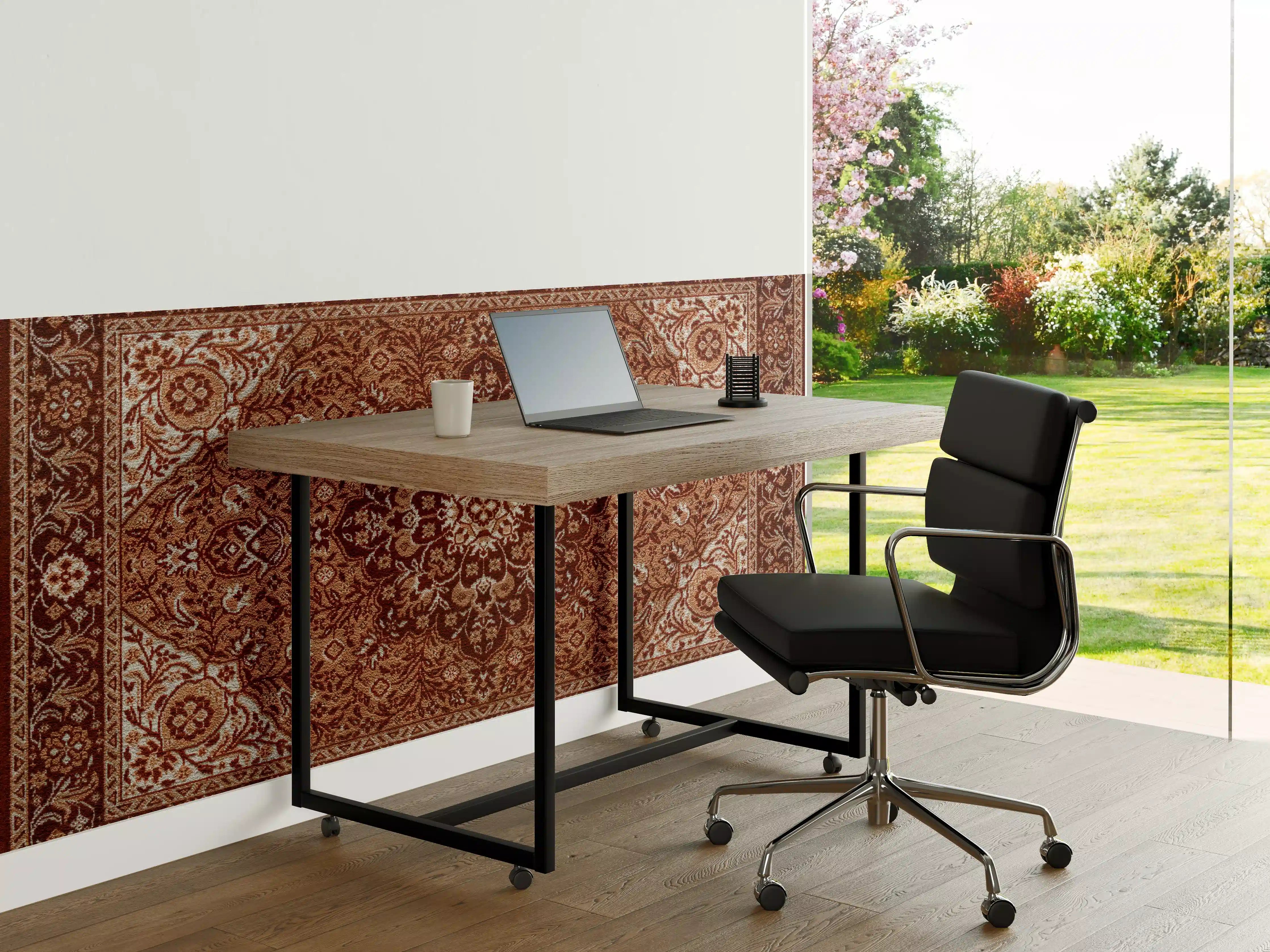 Büro Wandgestaltung - Altbrauner Perserteppich Textur