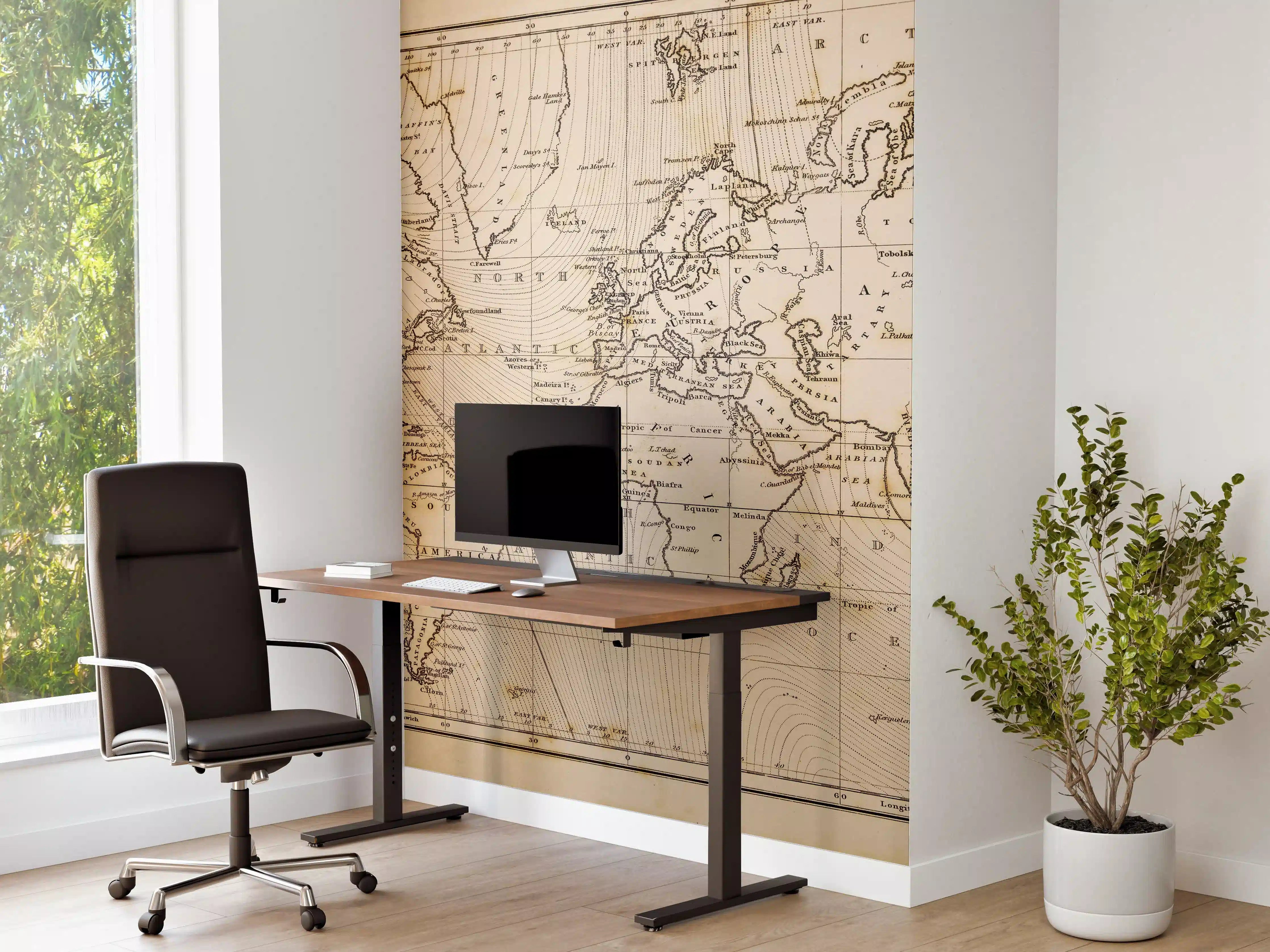 Büro Wandgestaltung - Alte handgezeichnete Vintage-Weltkarte