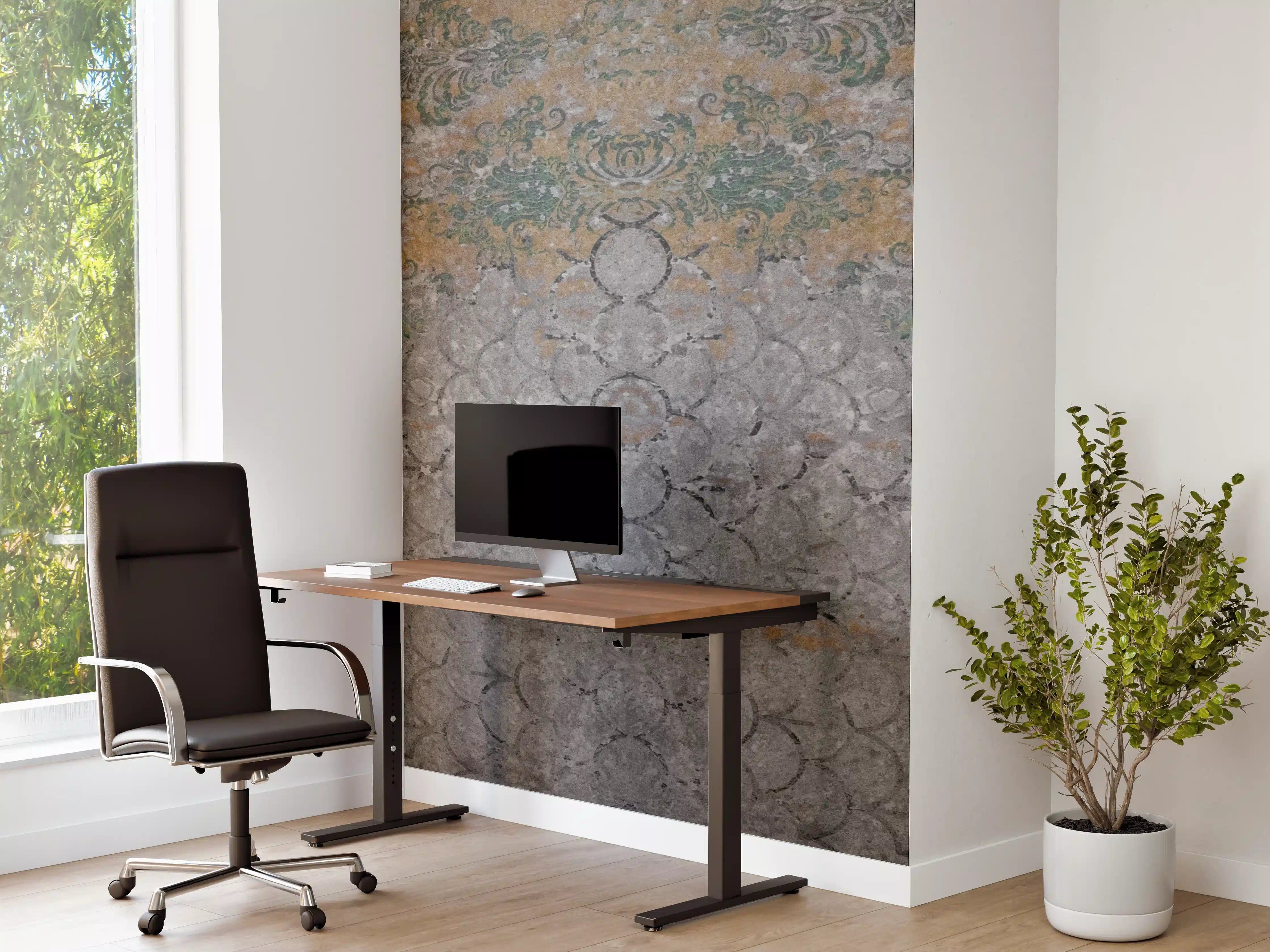 Büro Wandgestaltung - Alte shabby Patchwork Motiv