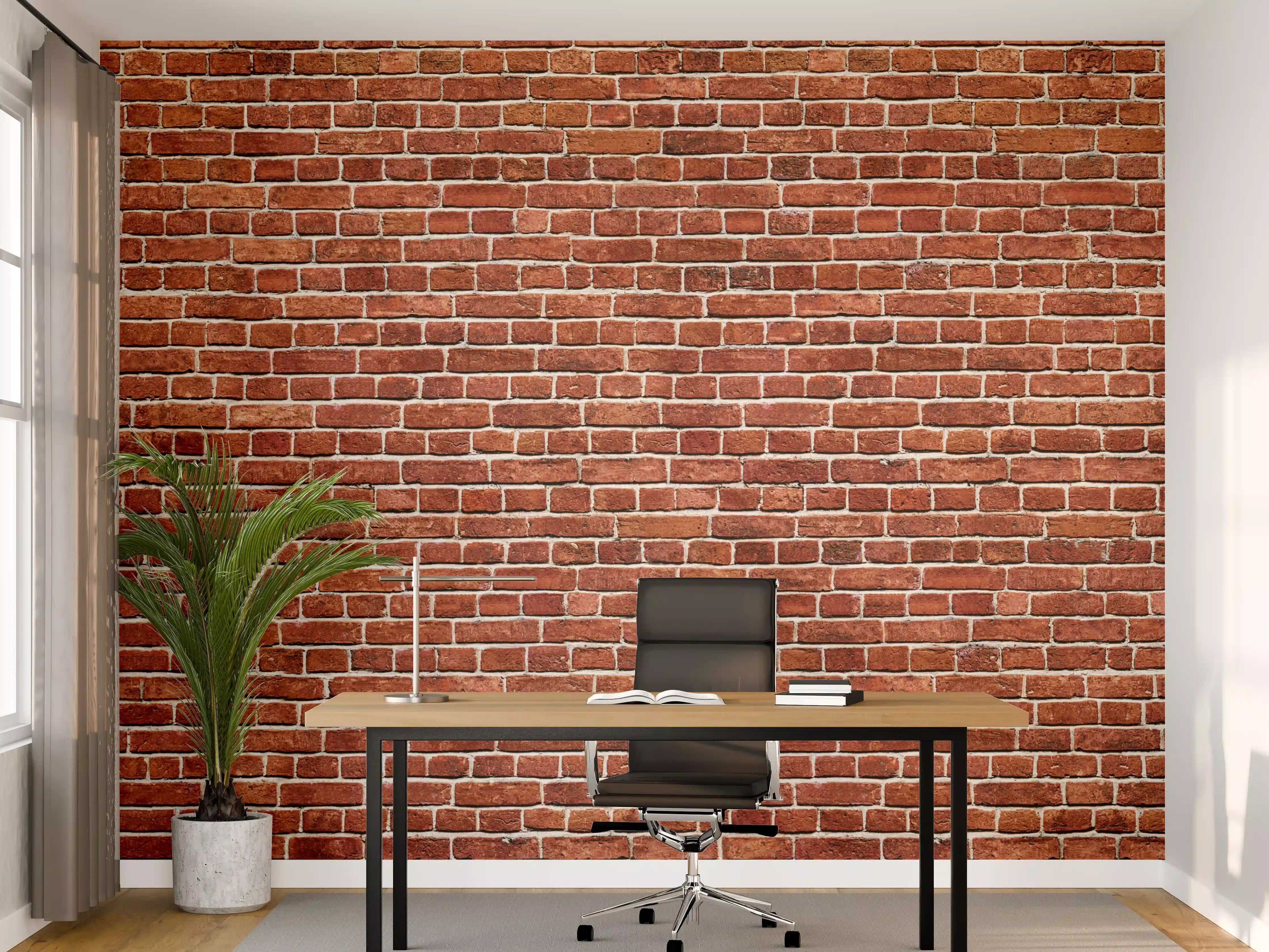 Büro Wandgestaltung - Alter rote Backsteinmauer