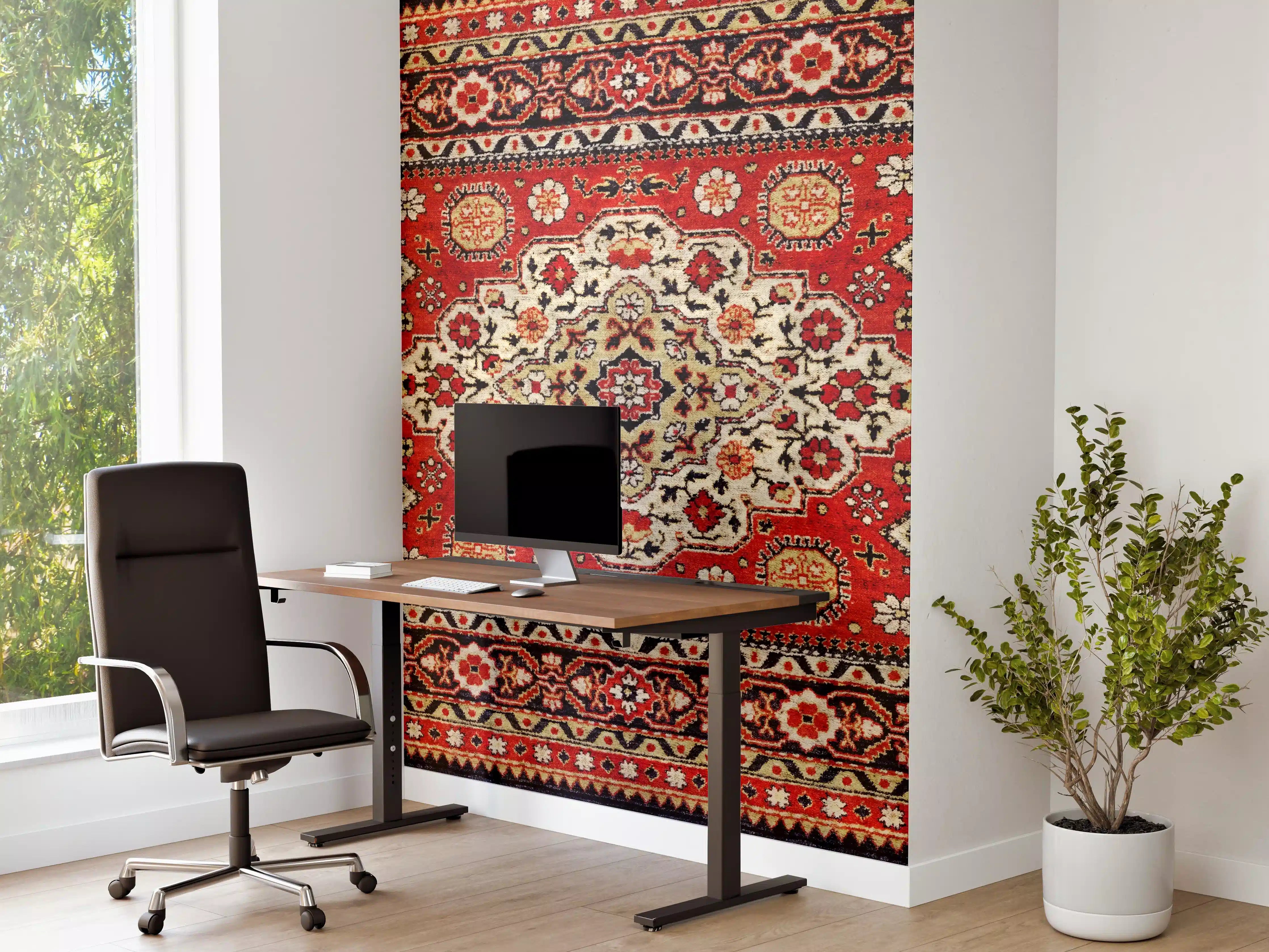 Büro Wandgestaltung - Alter roter Perserteppich Textur