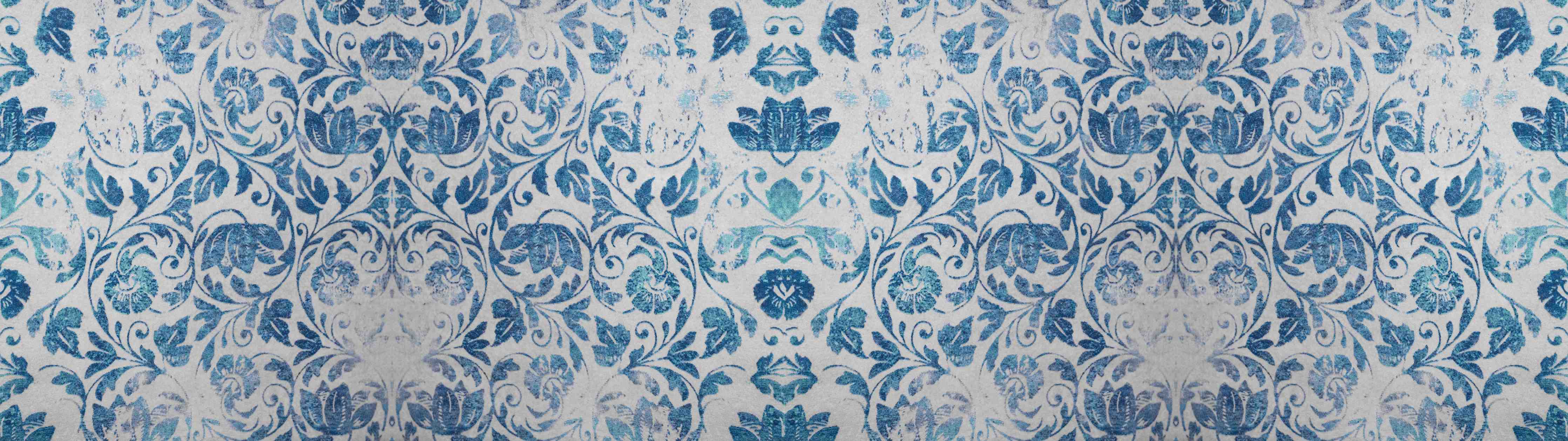 Büro Wandgestaltung-Altes Abgenutztes Damast Patchwork Vintage Motiv