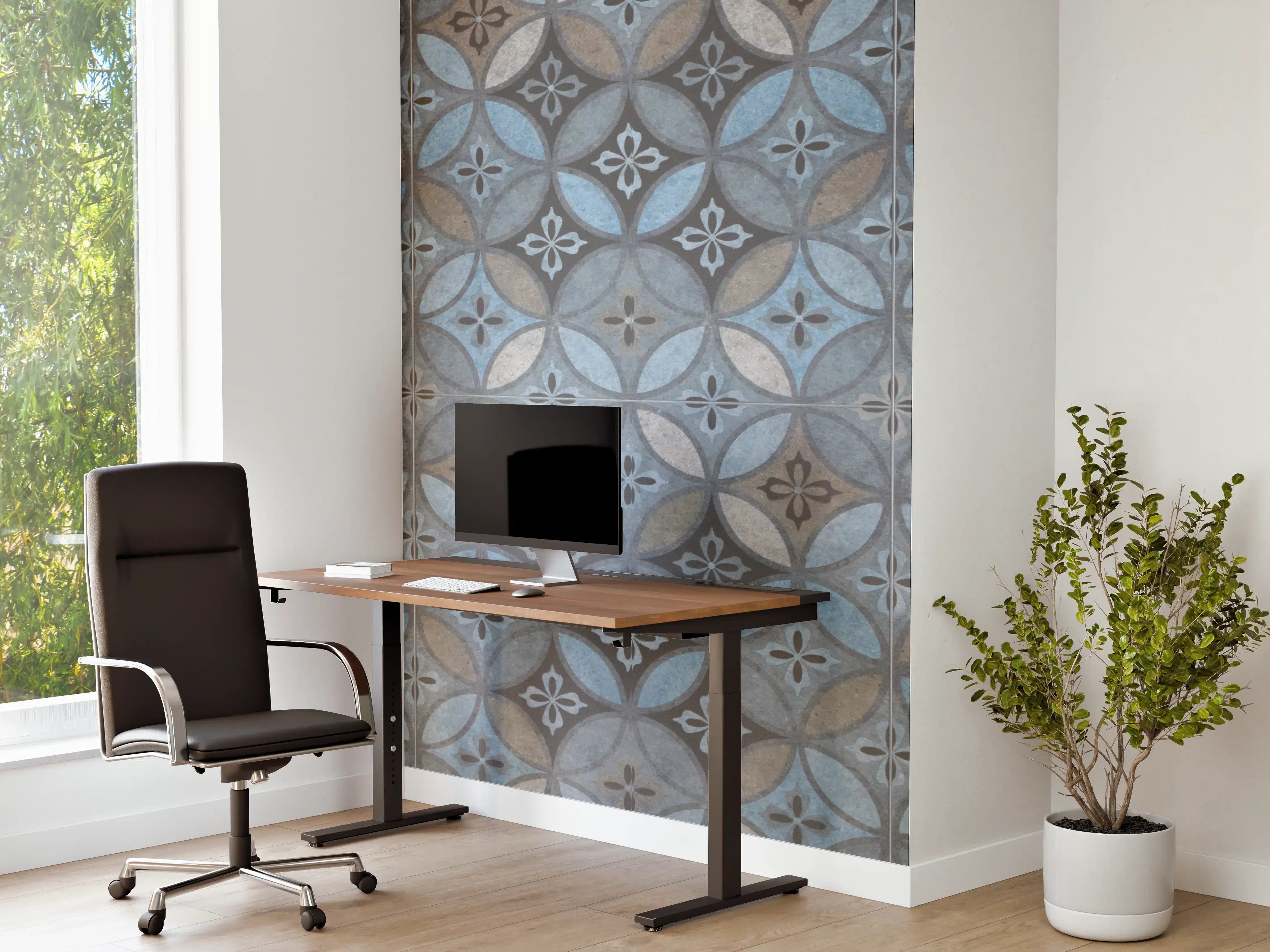 Büro Wandgestaltung - Altes Buntes Patchwork Mosaik Motiv