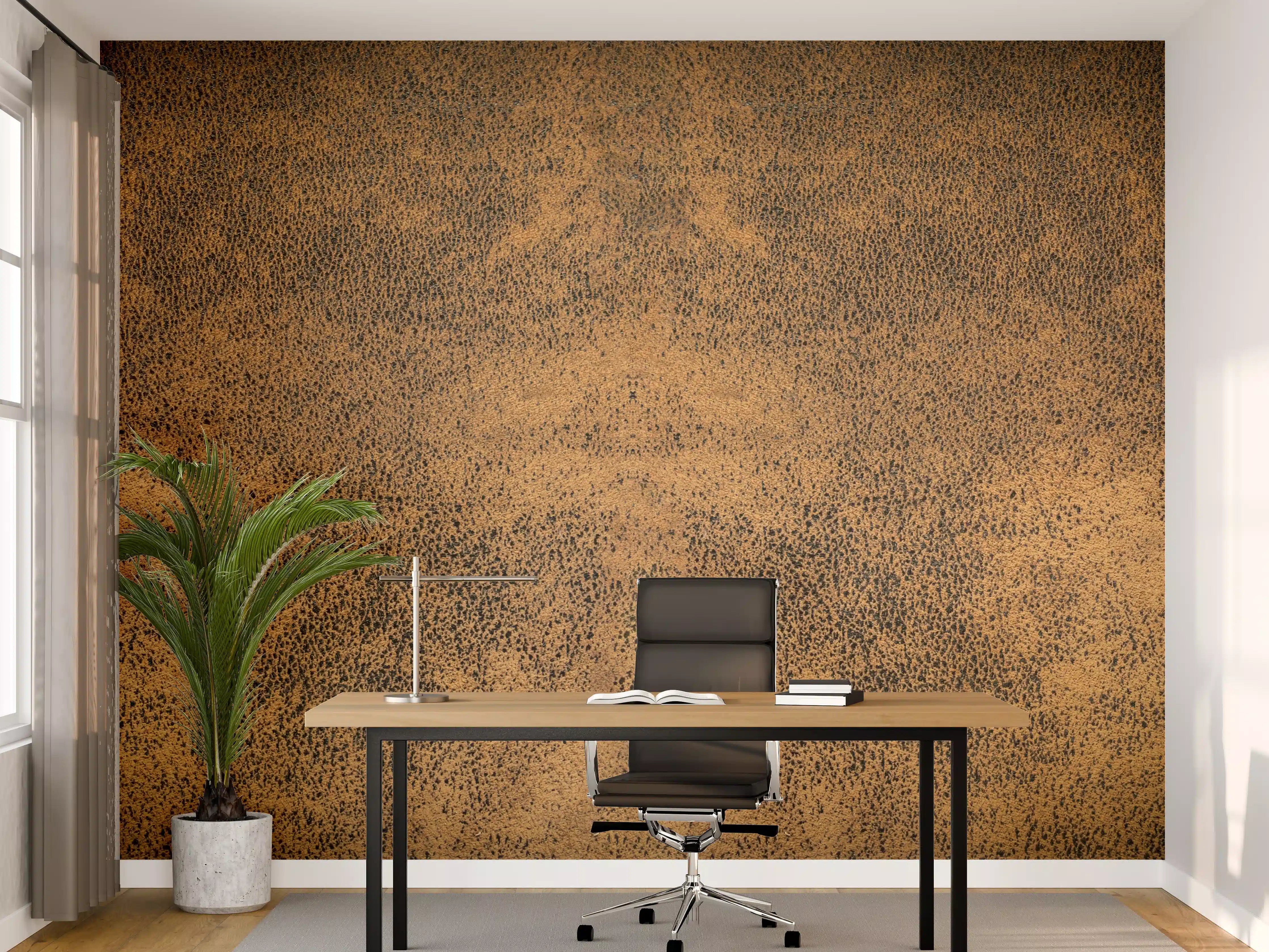 Büro Wandgestaltung - Altes braunes rustikales Leder