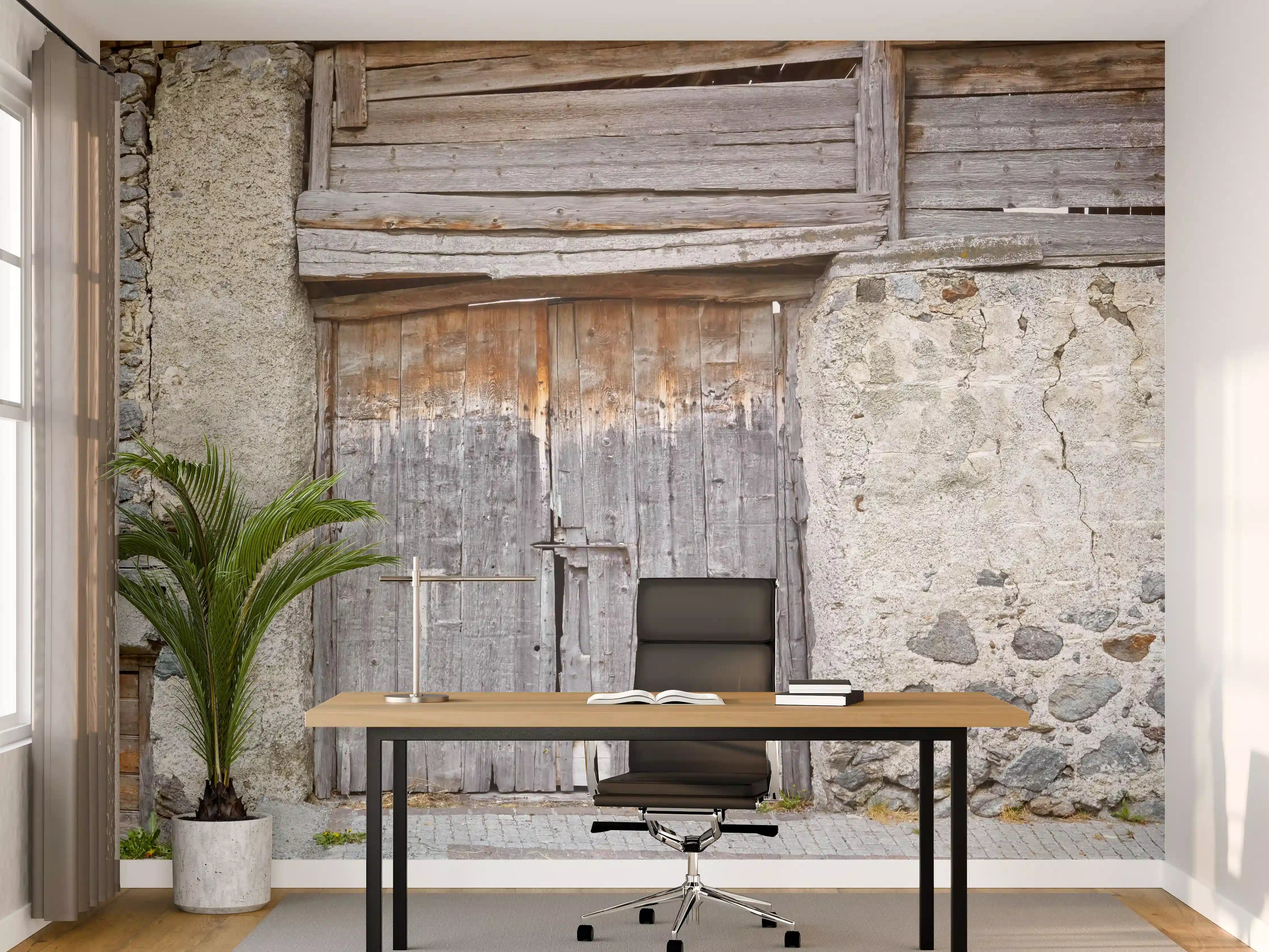 Büro Wandgestaltung - Altmodisches Scheunentor, Südtirol