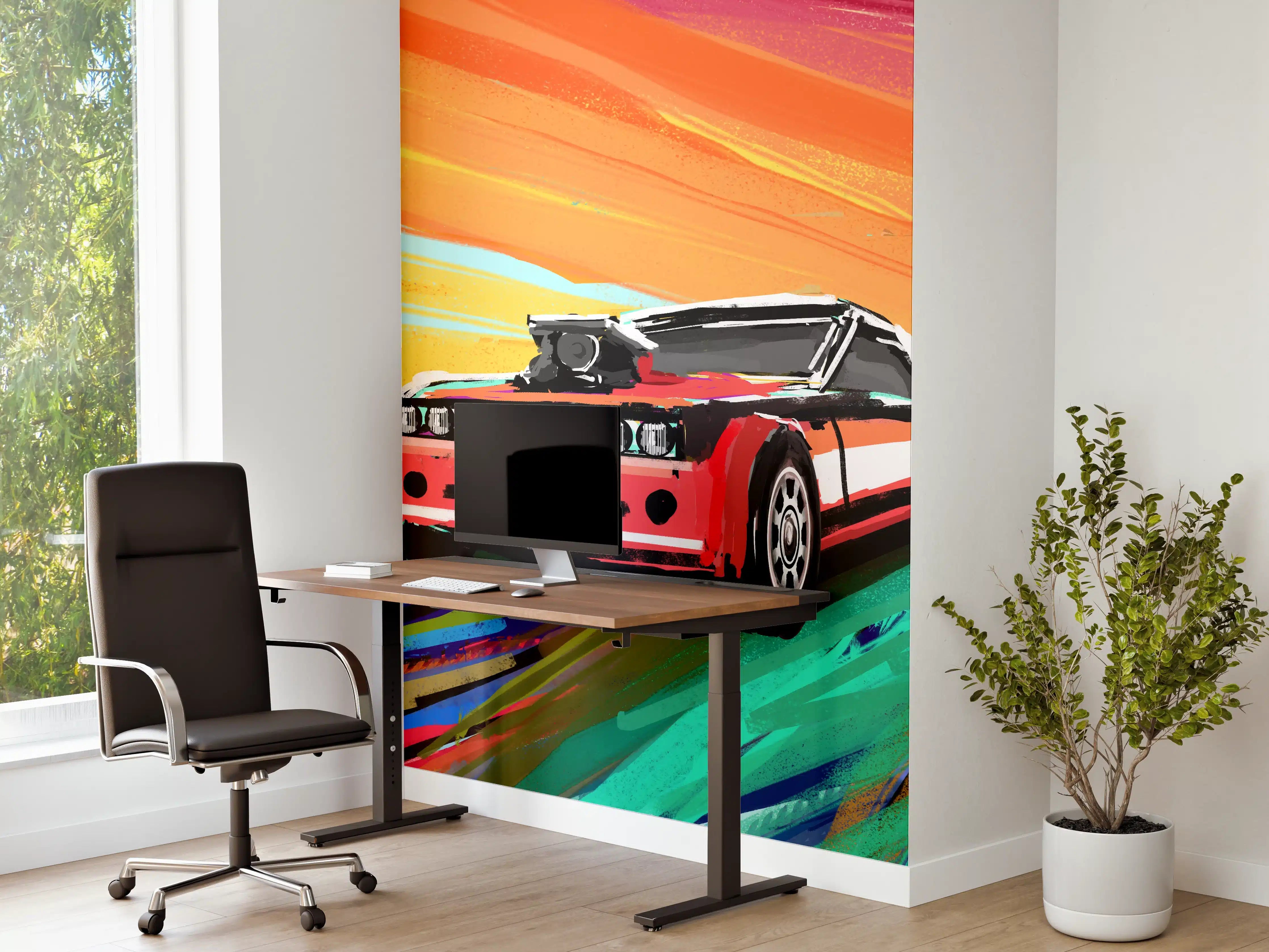 Büro Wandgestaltung - Amerikanisches 70er-Jahre-Muscle-Car Gemälde