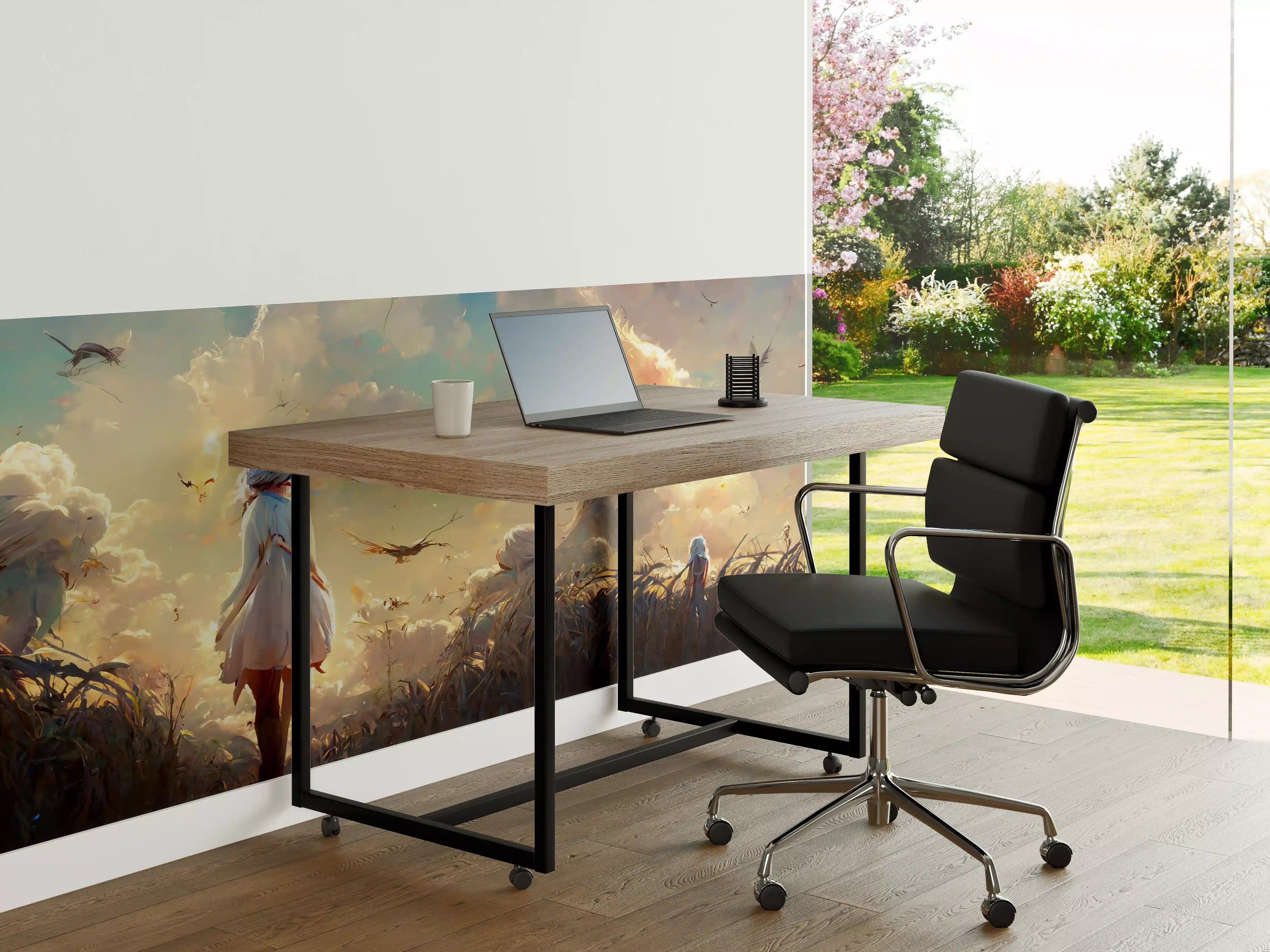 Büro Wandgestaltung - Animierte Figuren bei Sonnenuntergang