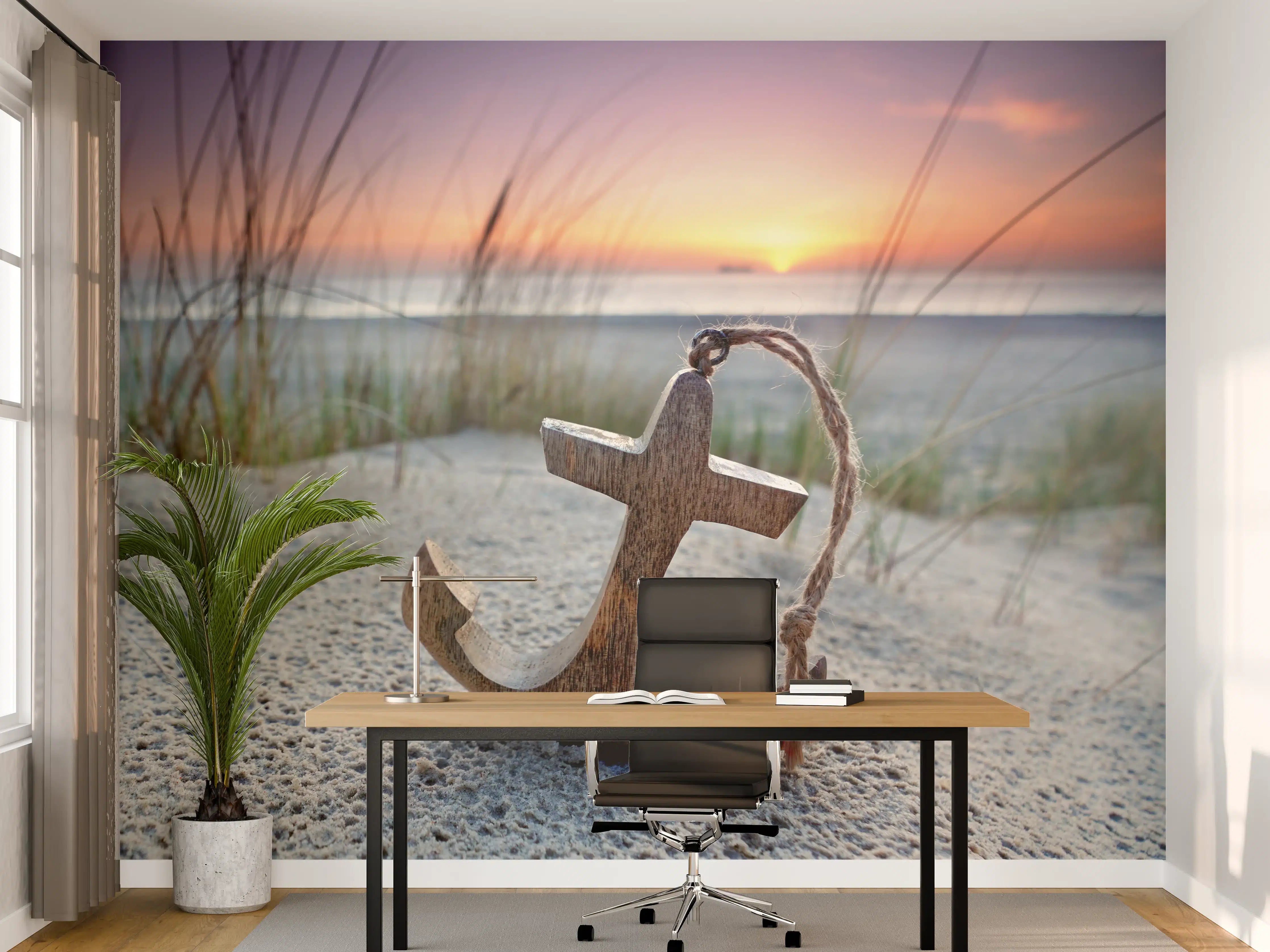 Büro Wandgestaltung - Anker am Strand