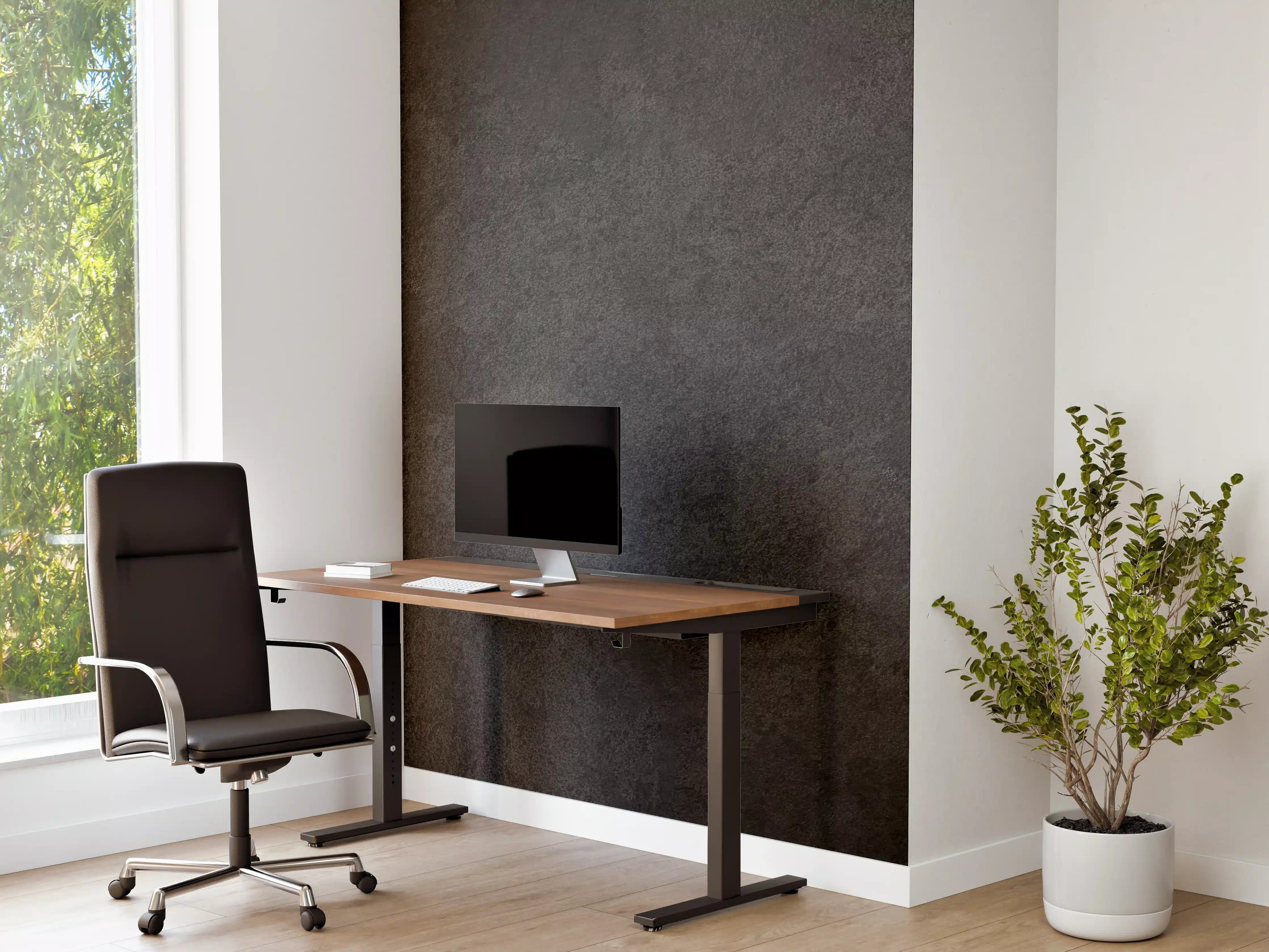 Büro Wandgestaltung - Anthrazit Betonstruktur