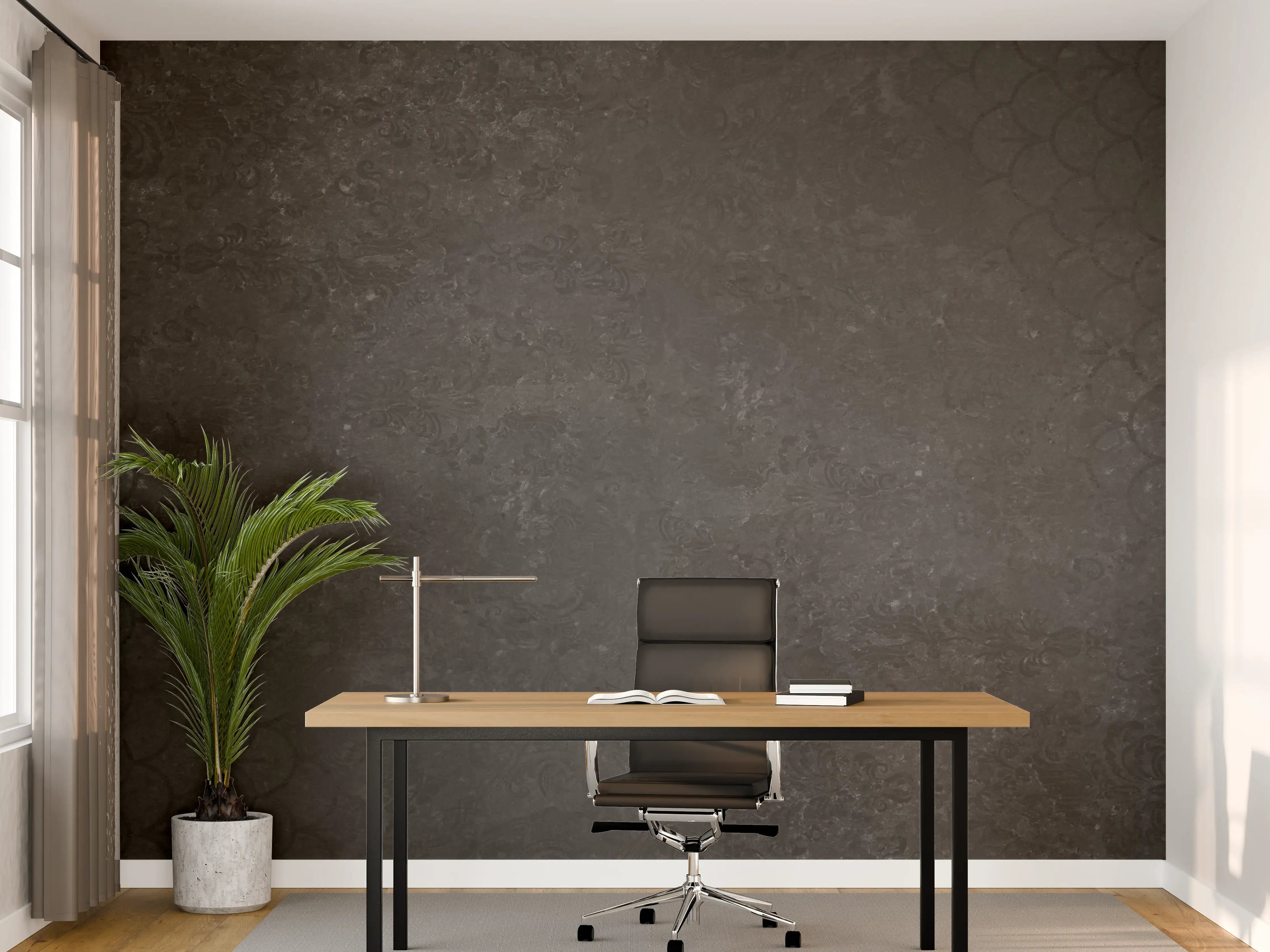 Büro Wandgestaltung - Anthrazit Patchwork Fliesentextur