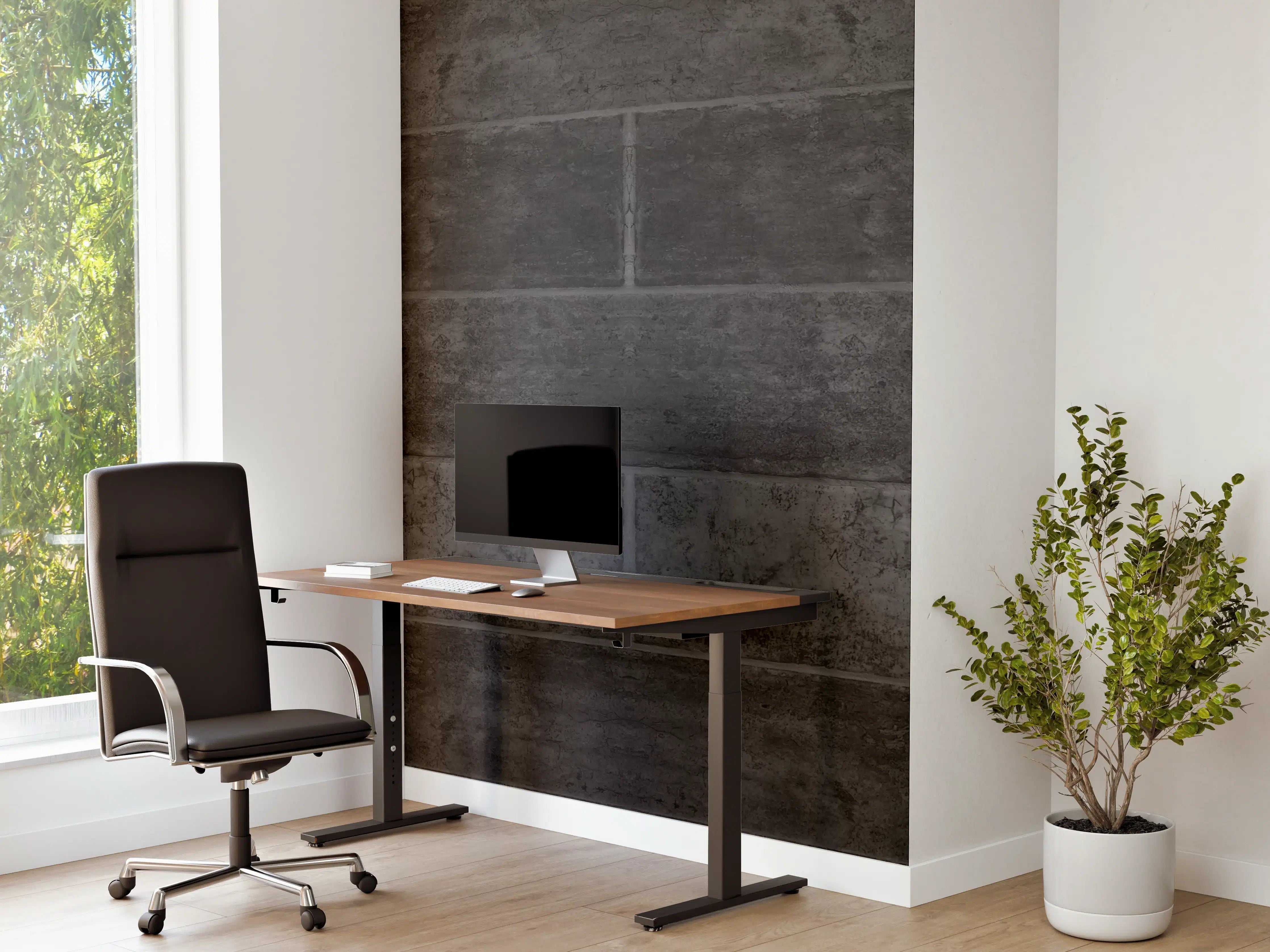 Büro Wandgestaltung - Anthrazit beschädigte Zementmauer