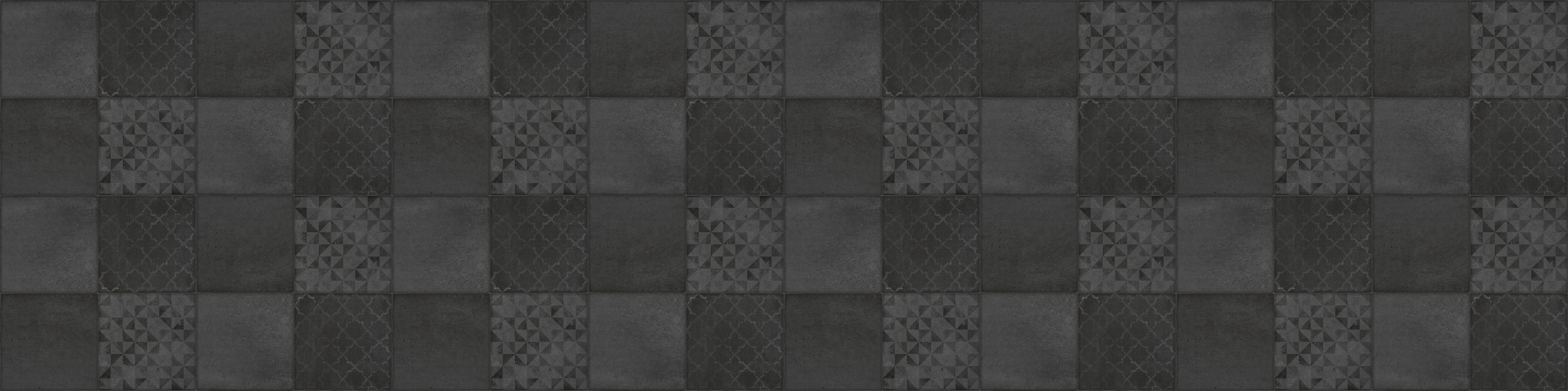 Büro Wandgestaltung-Anthrazitfarbene vintage Fliesen