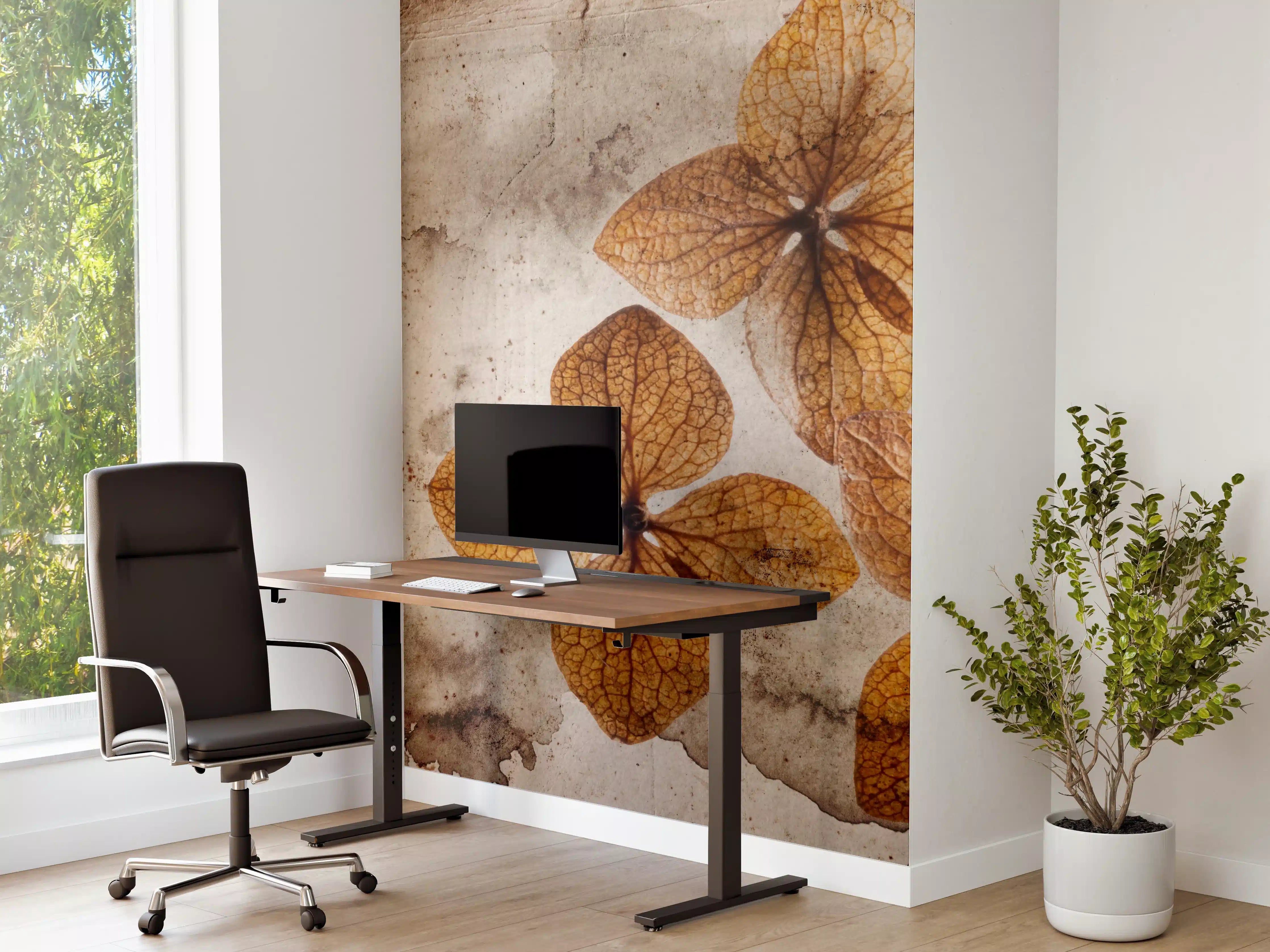 Büro Wandgestaltung - Antik Stil Trocken-Hortensien
