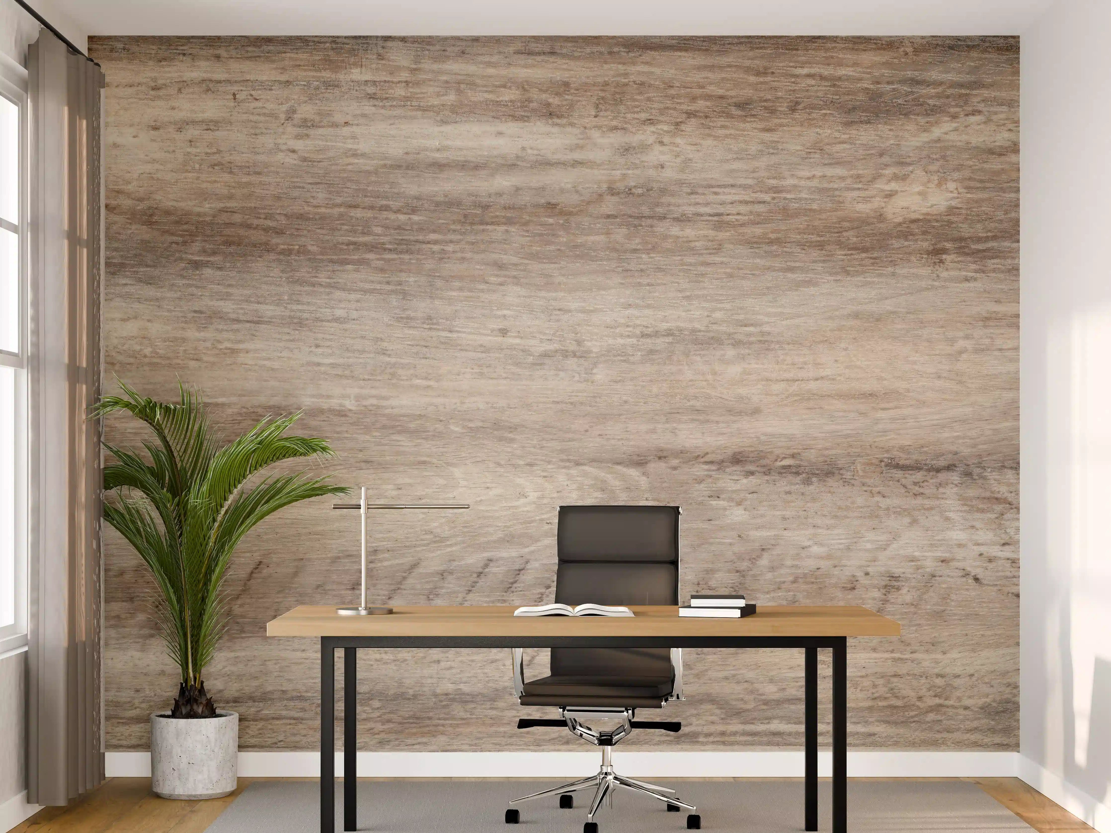 Büro Wandgestaltung - Antike Holztextur