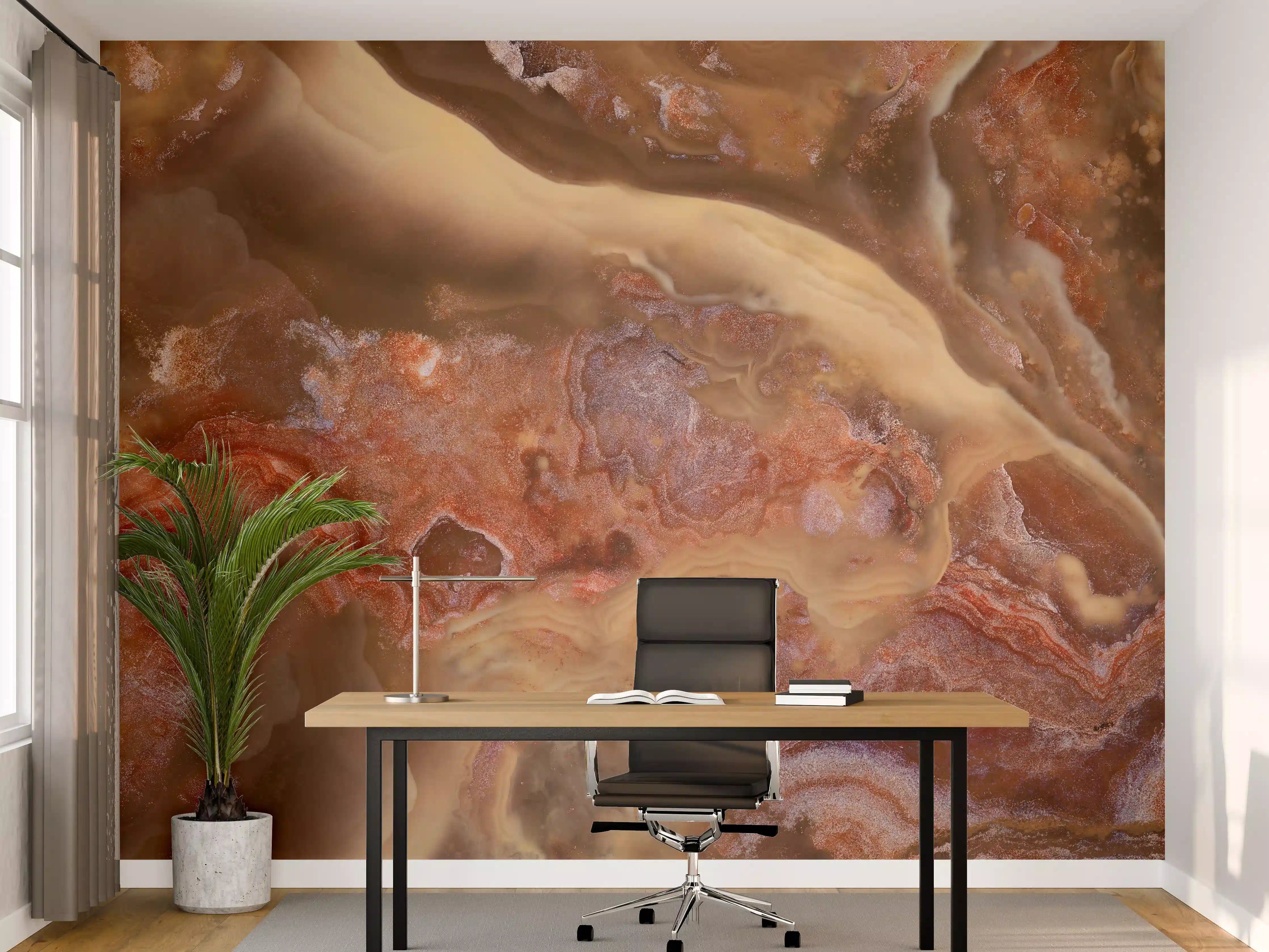 Büro Wandgestaltung - Antikes Marmordesign