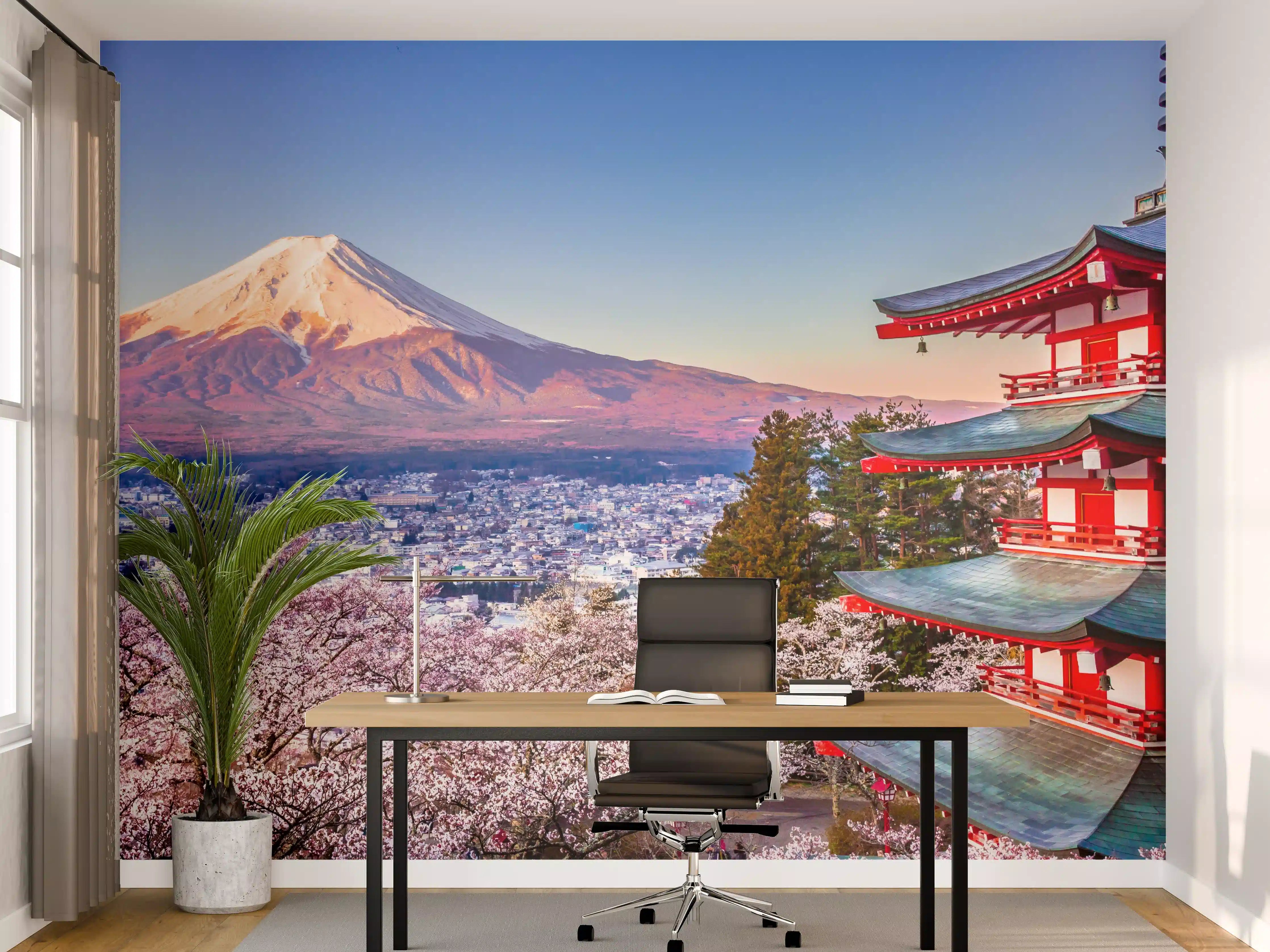 Büro Wandgestaltung - Anziehender Anblick auf Berg Fuji