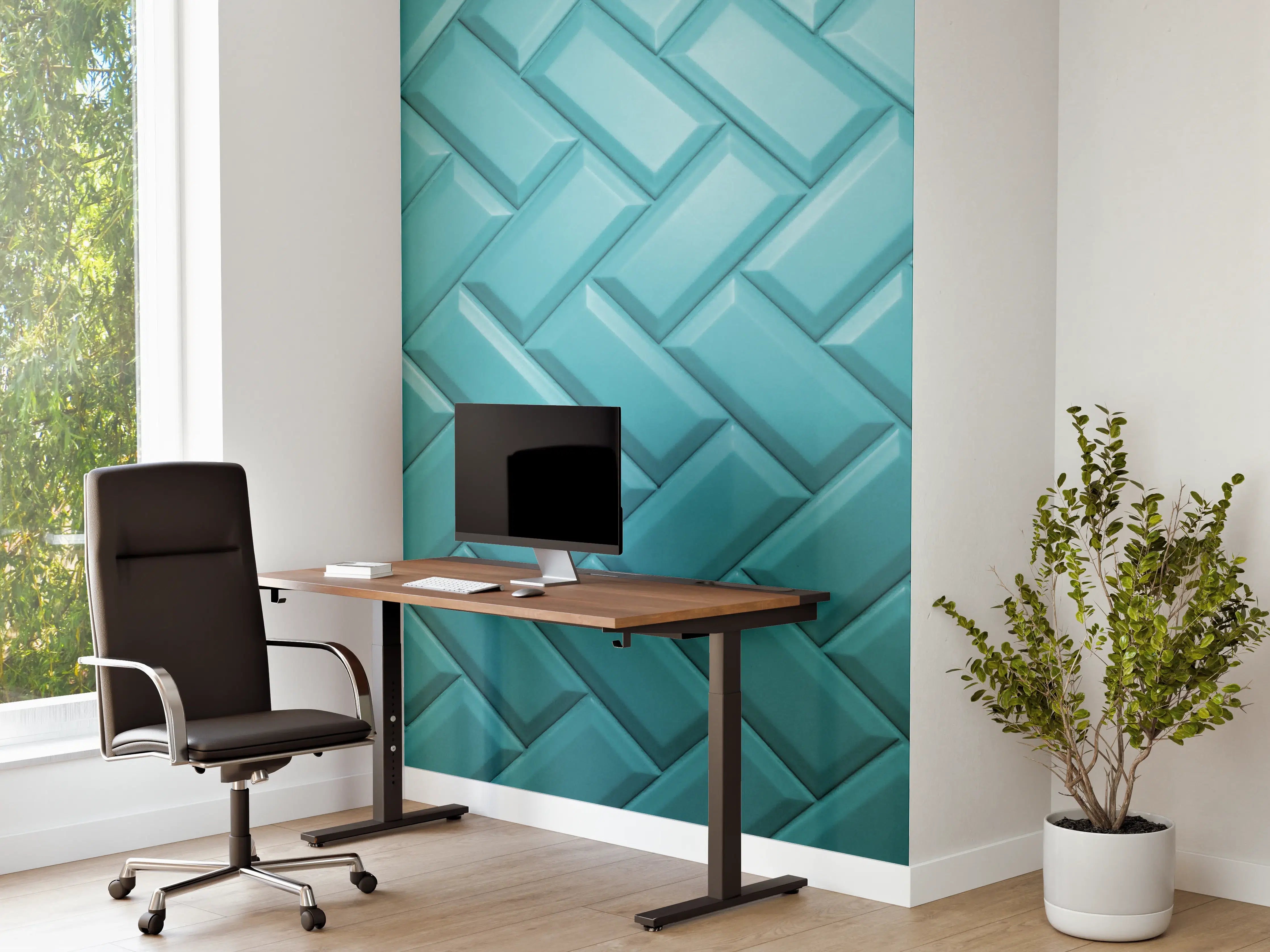 Büro Wandgestaltung - Aqua Matte Keramikfliesen