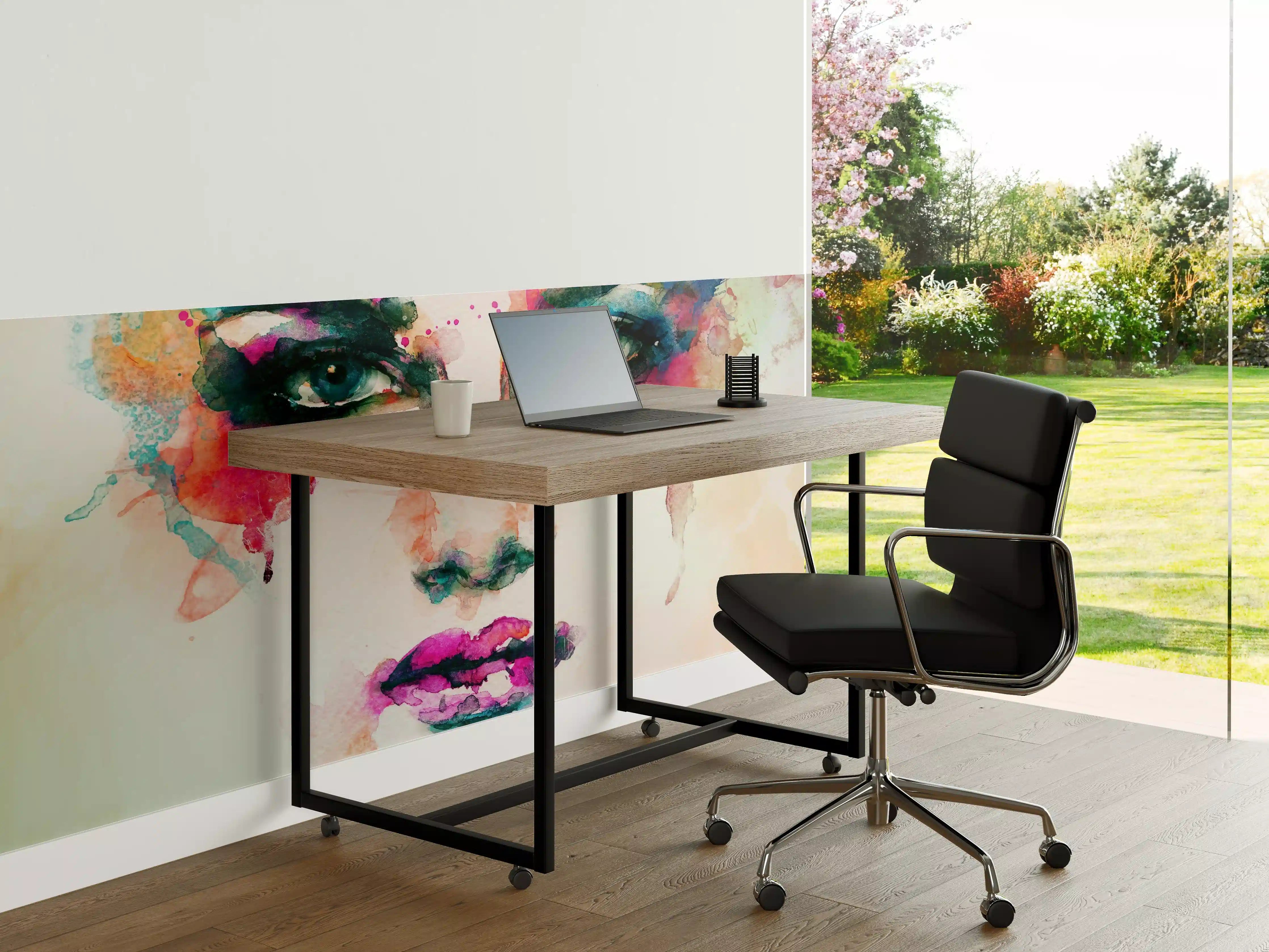 Büro Wandgestaltung - Aquarell Kunst Frau Gesicht