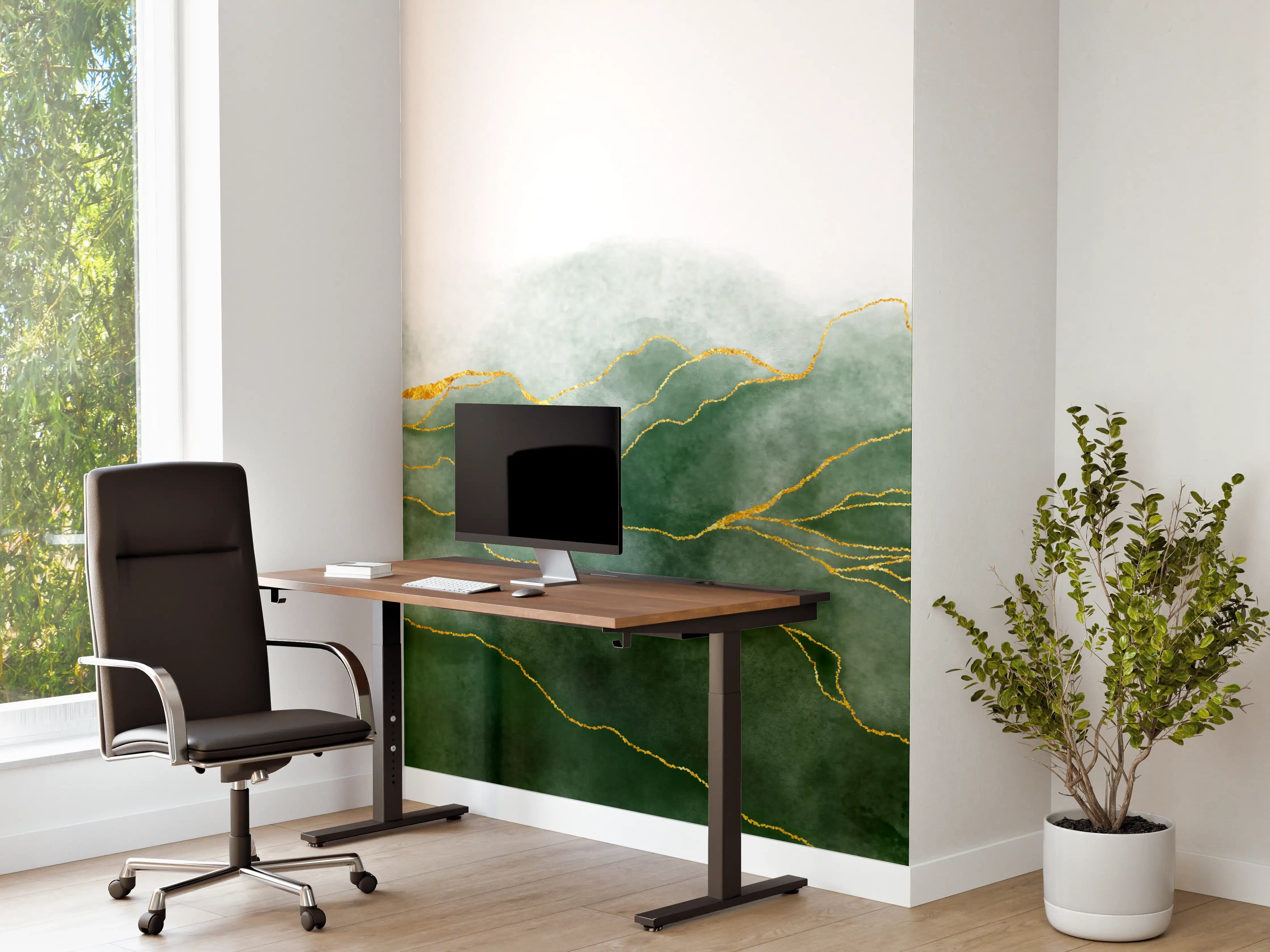 Büro Wandgestaltung - Aquarell Zeichnung - Pflanzen