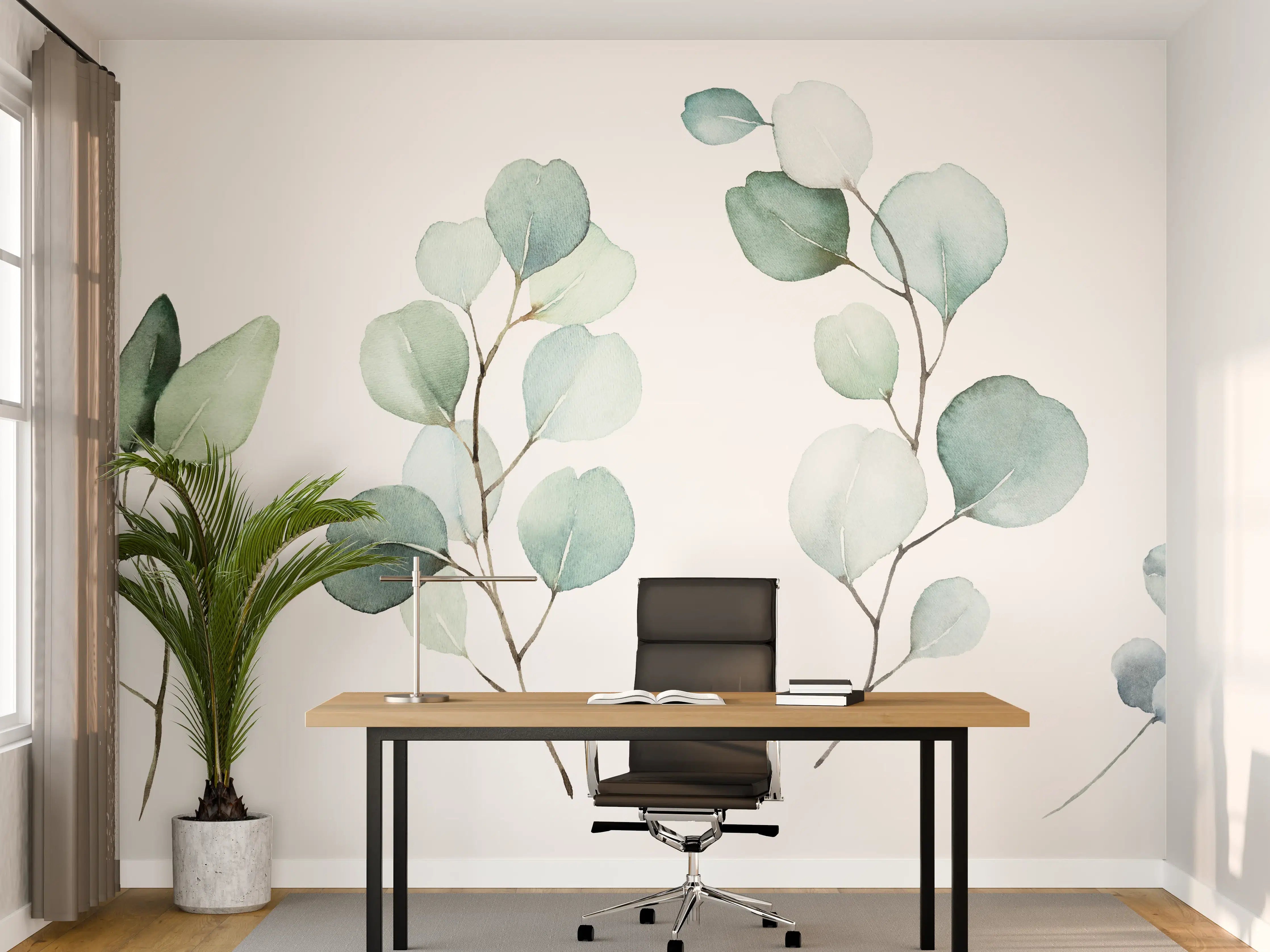 Büro Wandgestaltung - Aquarell von verschiedenen Ästen